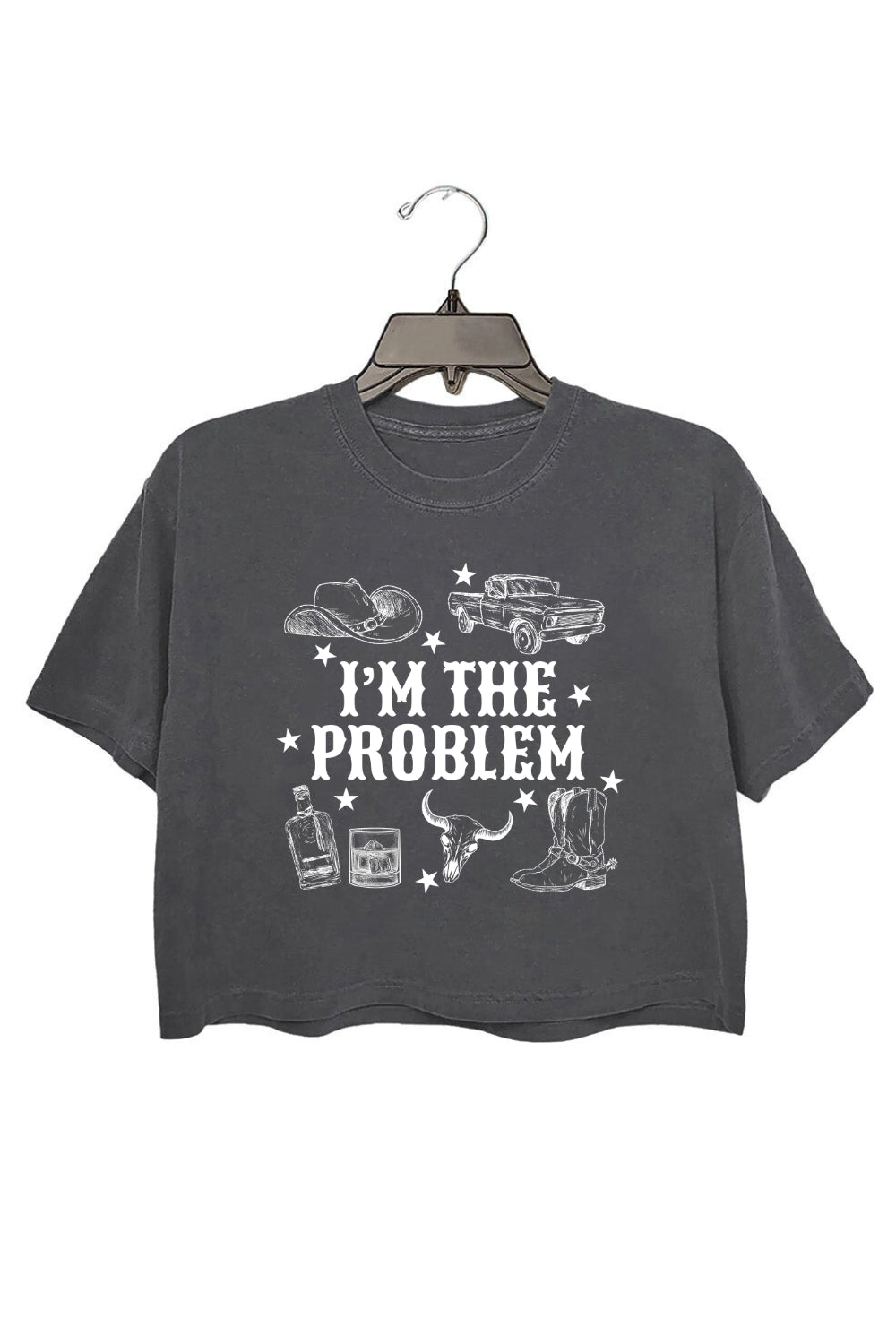 I'm The Problem Western Cowboy Crop Top For Women