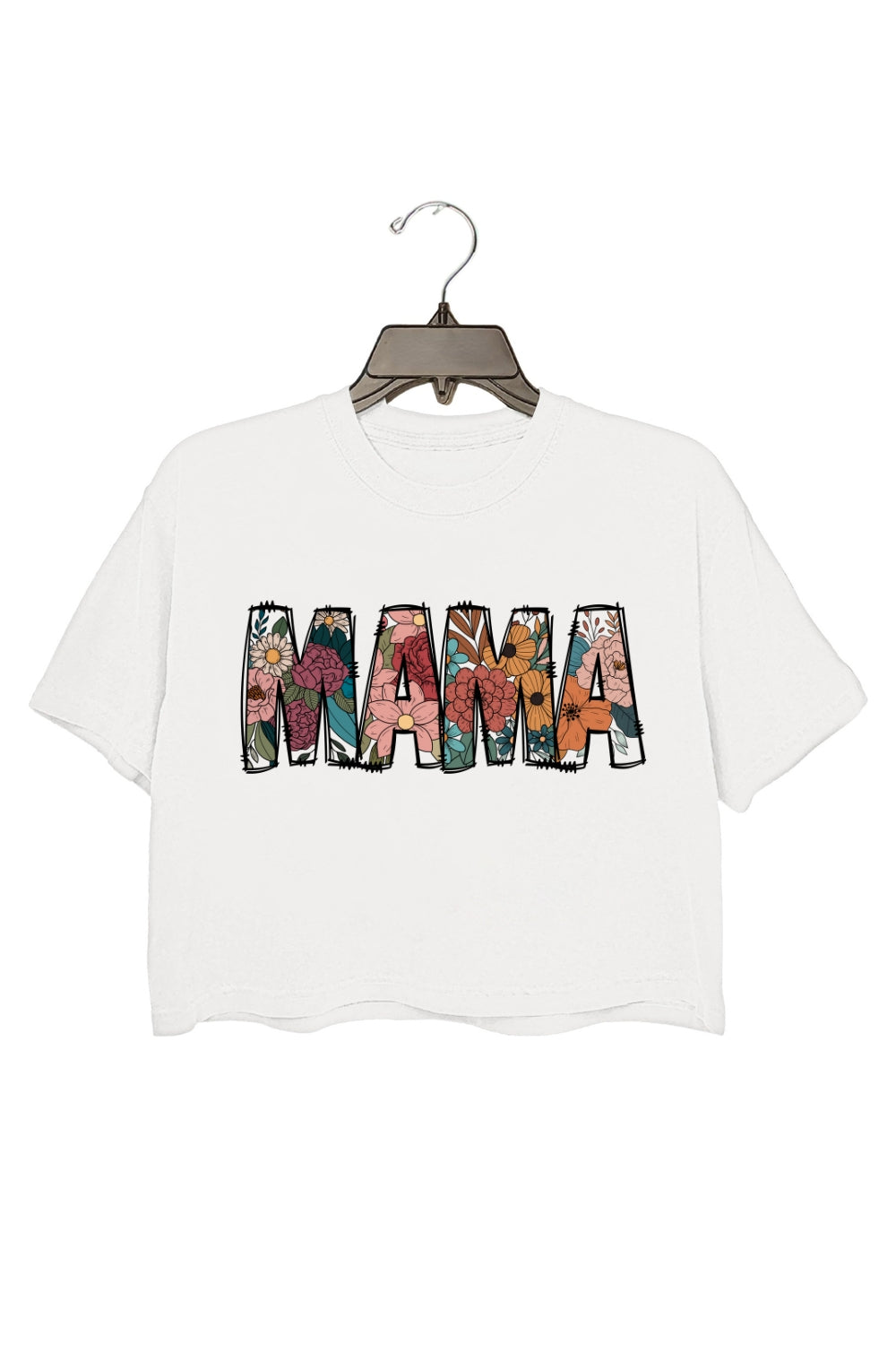 Floral Mama Graphic Crop Top For Women
