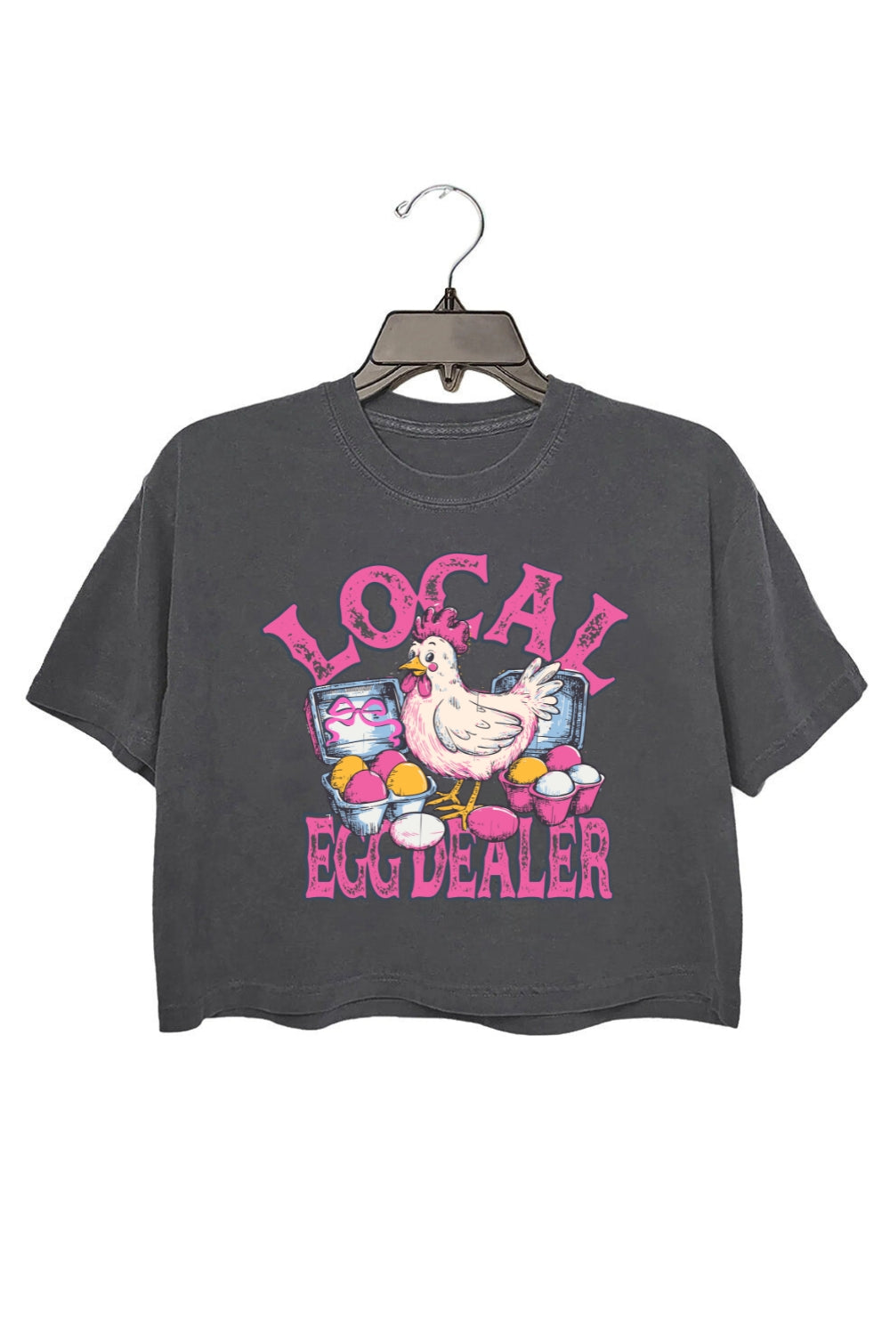 Local Egg Dealer Funny Chicken Crop Top For Women