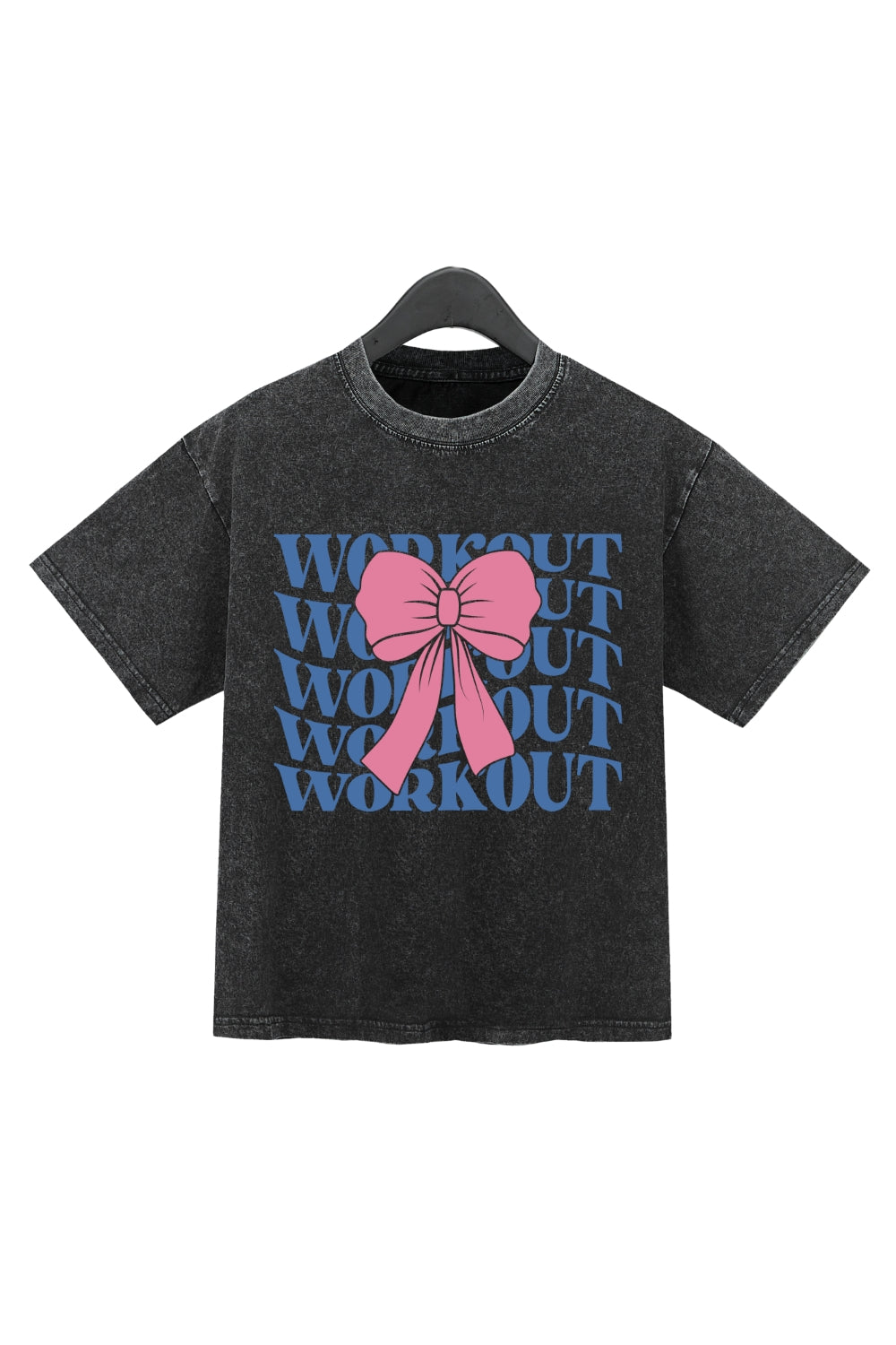 Workout Bow Washed Crop Top For Women