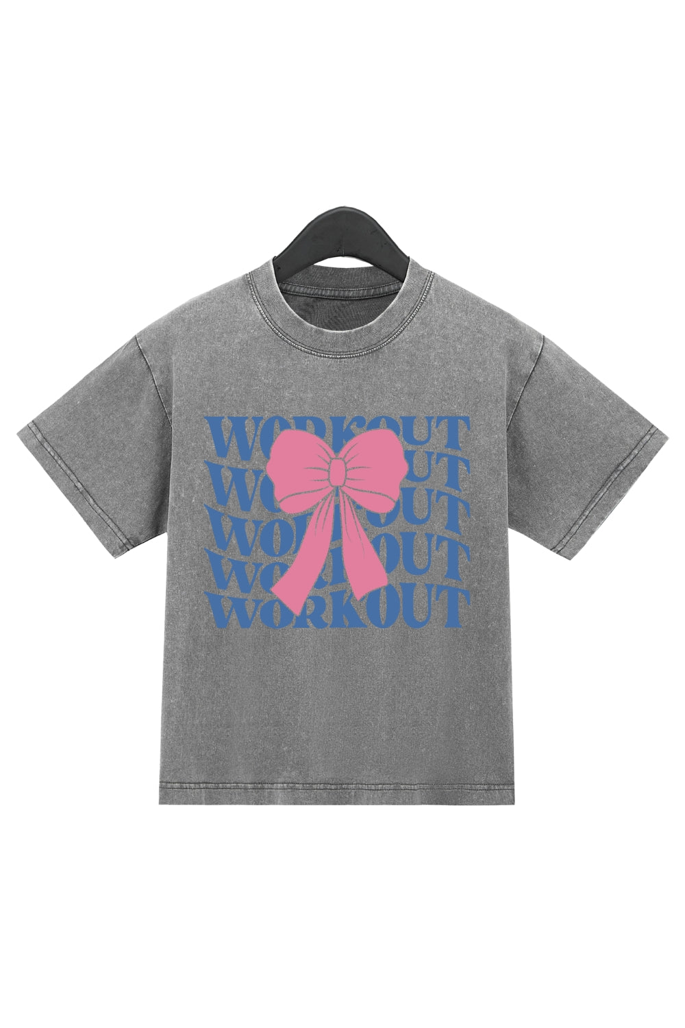 Workout Bow Washed Crop Top For Women