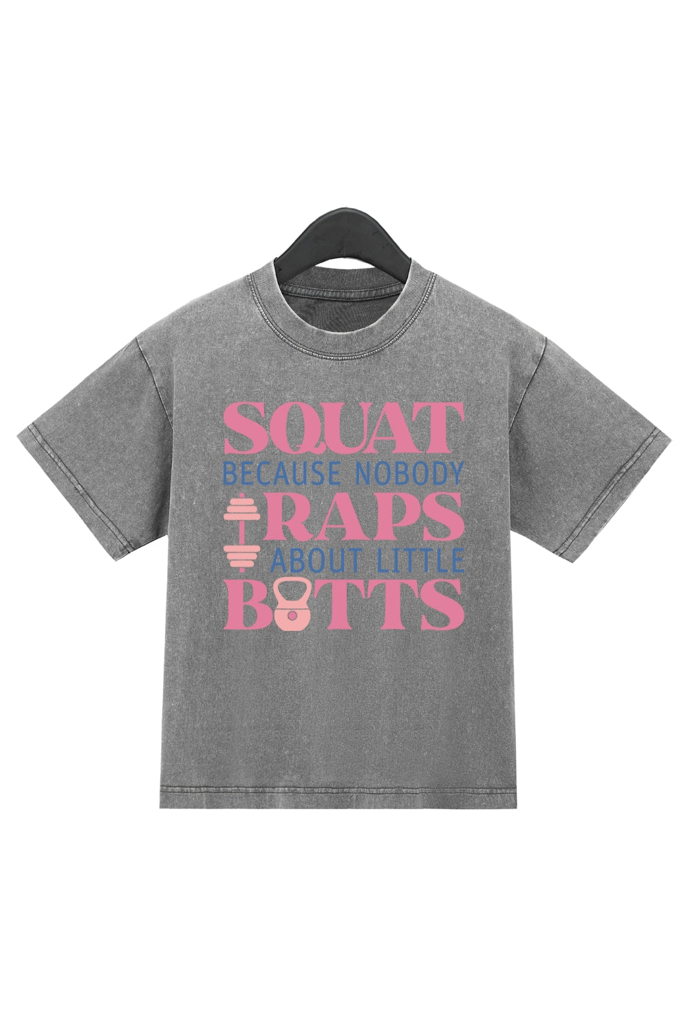 Squad Because Nobody Raps Washed Crop Top For Women