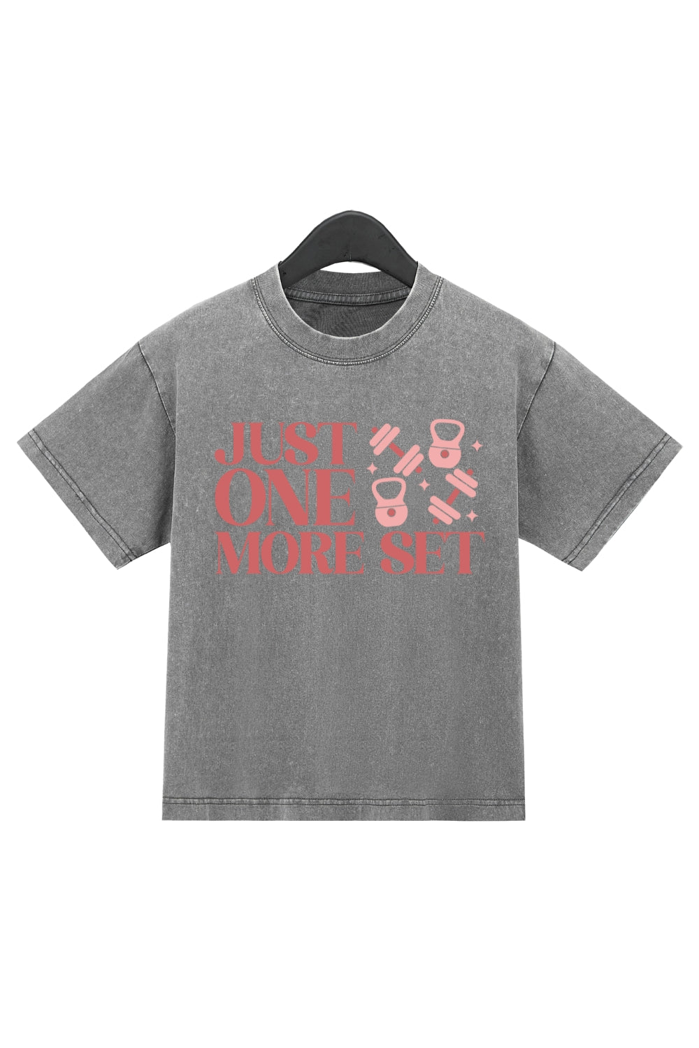 Just One More Set Washed Crop Top For Women