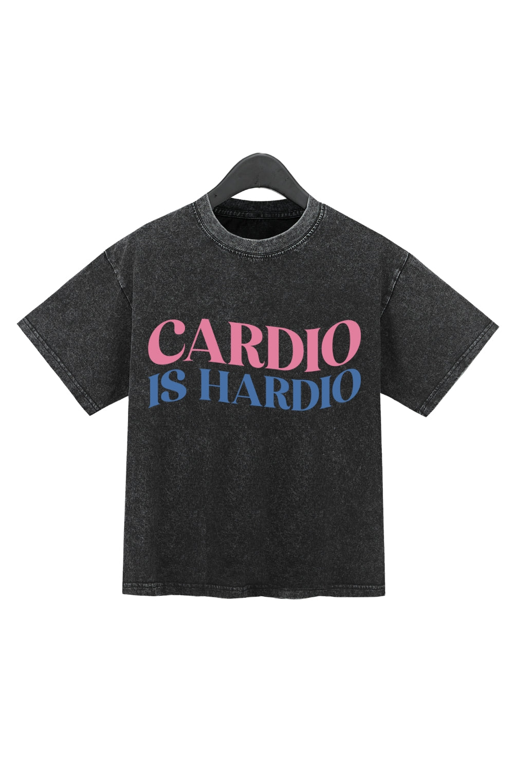 Cardio Is Hardio Washed Crop Top For Women