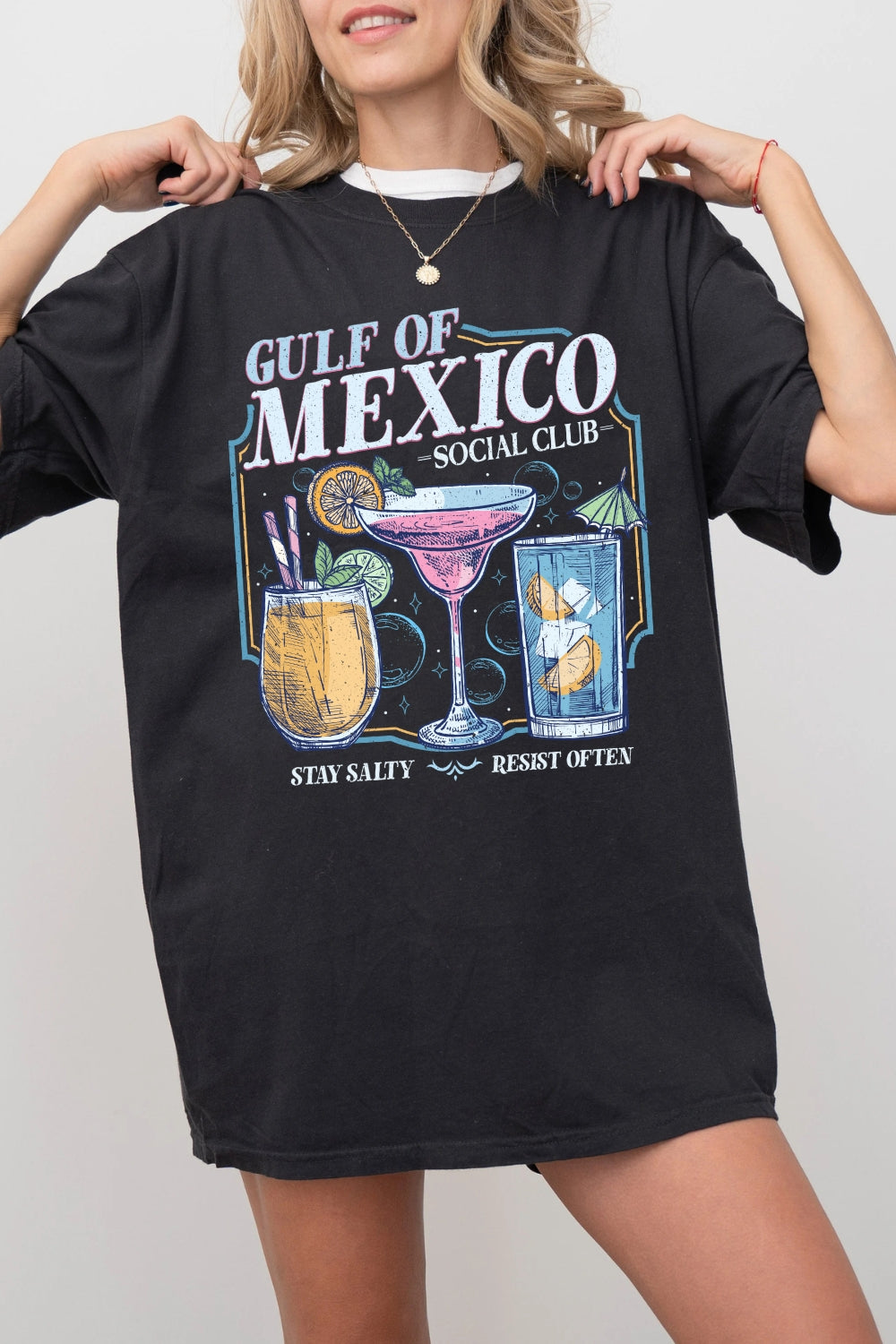 Gulf Of Mexico Social Club Stay Salty Tee For Women