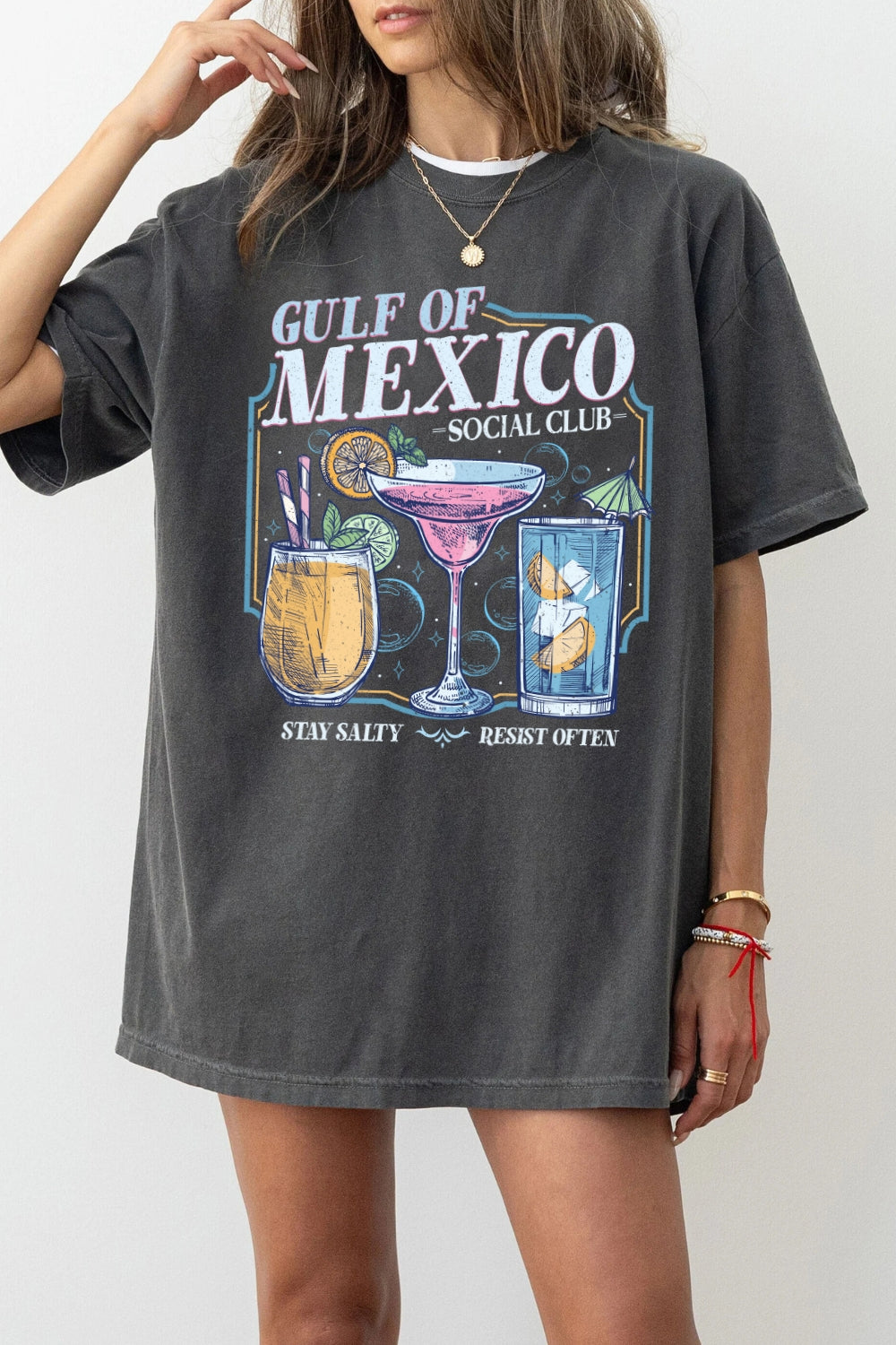 Gulf Of Mexico Social Club Stay Salty Tee For Women