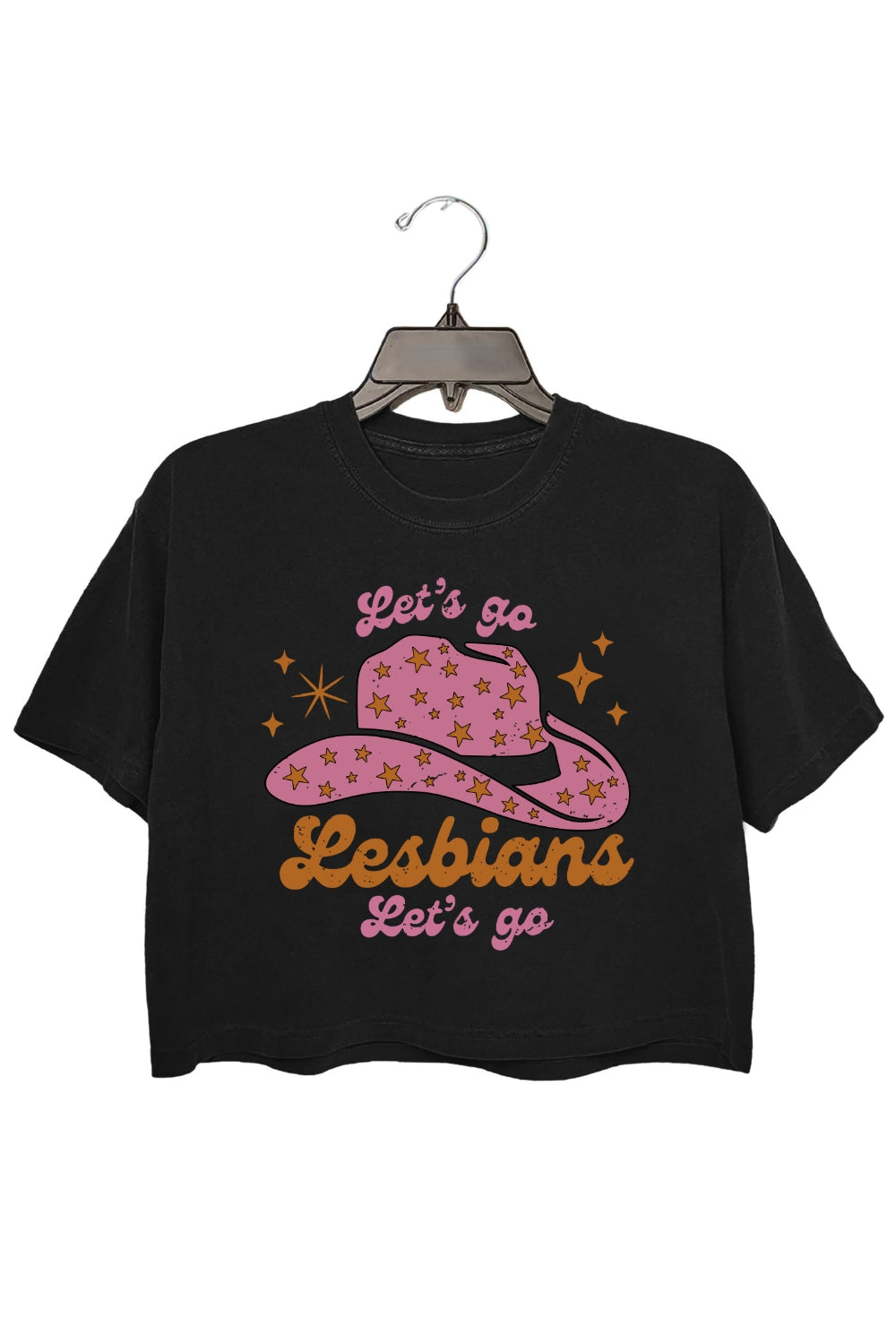 Retro Let's Go Lesbians Crop Top For Women