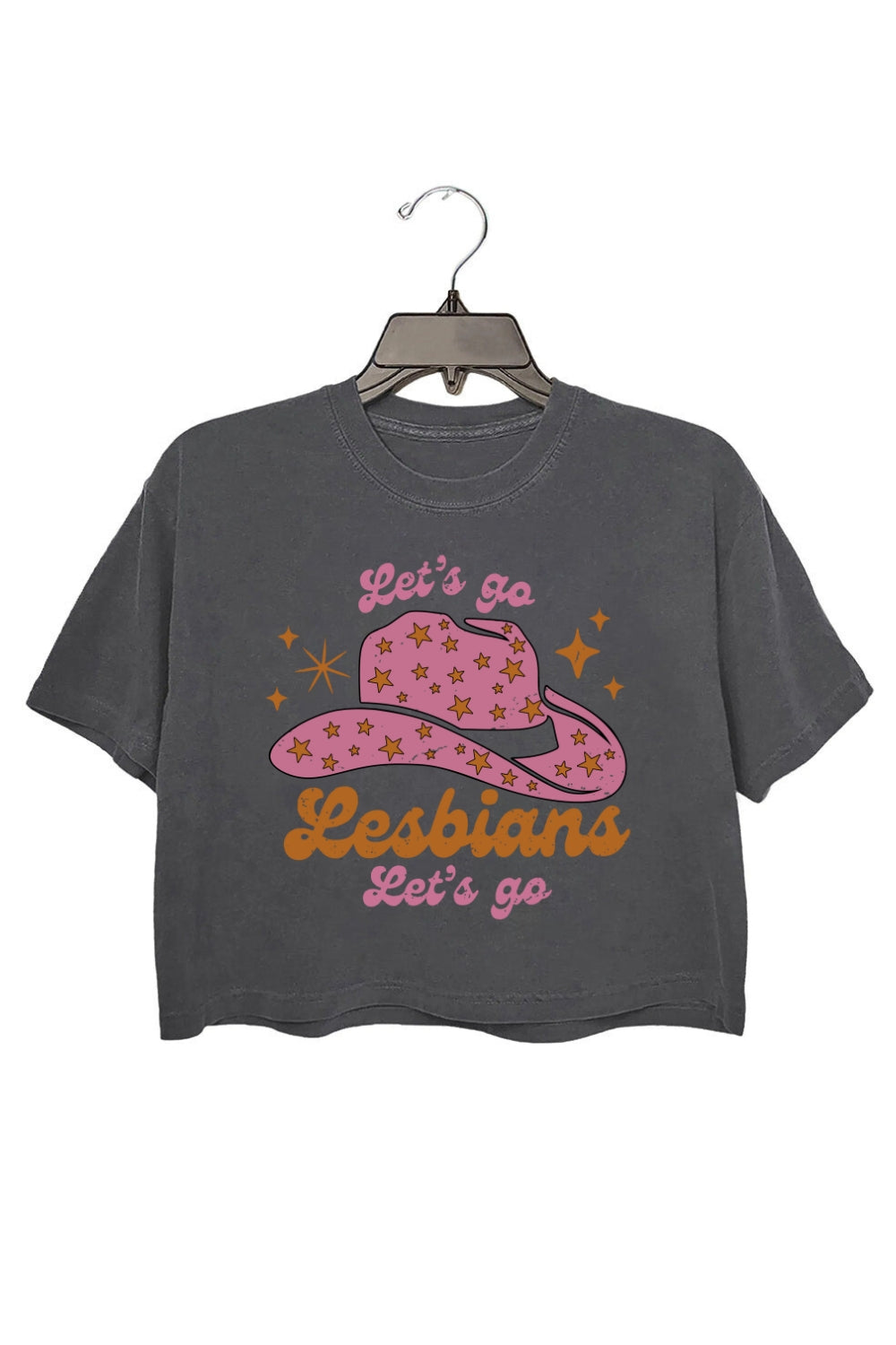 Retro Let's Go Lesbians Crop Top For Women