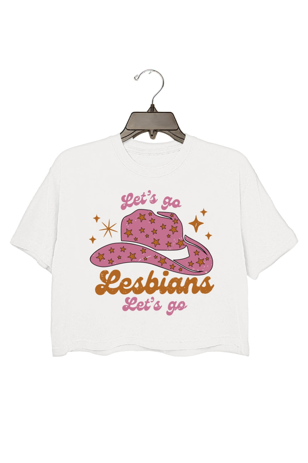 Retro Let's Go Lesbians Crop Top For Women