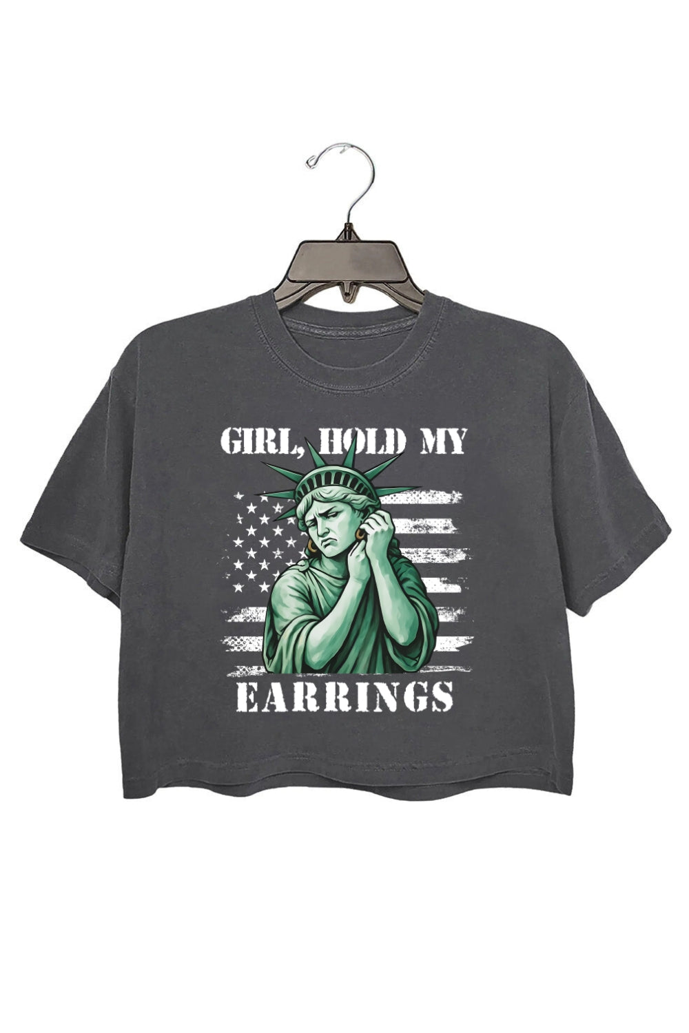 Girl Hold My Earrings FDT Crop Top For Women