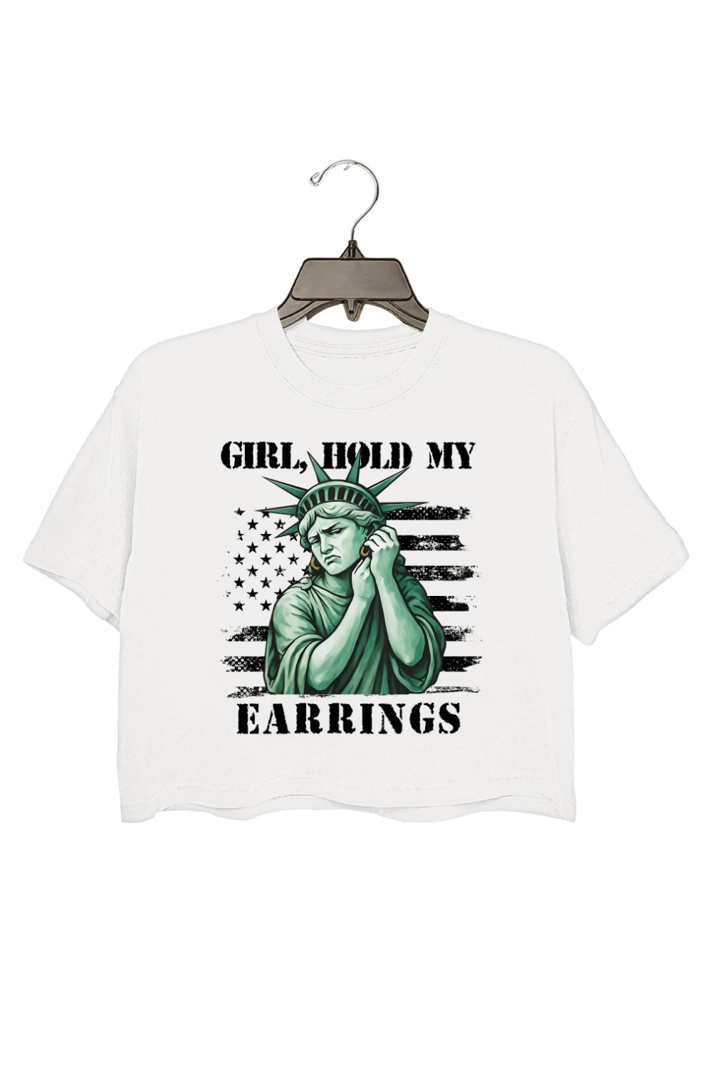 Girl Hold My Earrings FDT Crop Top For Women