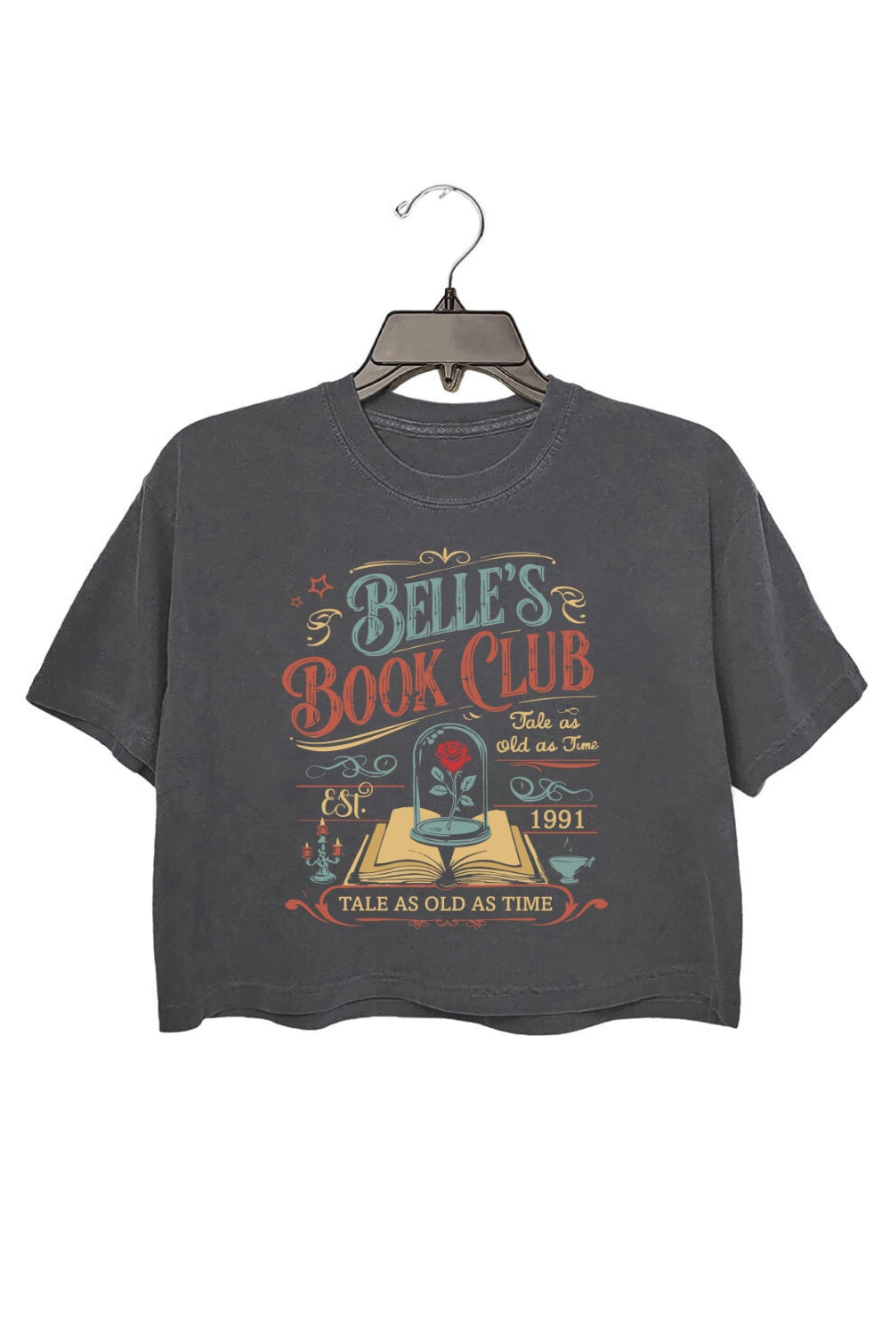 Vintage Retro Belle's Book Club Crop Top For Women