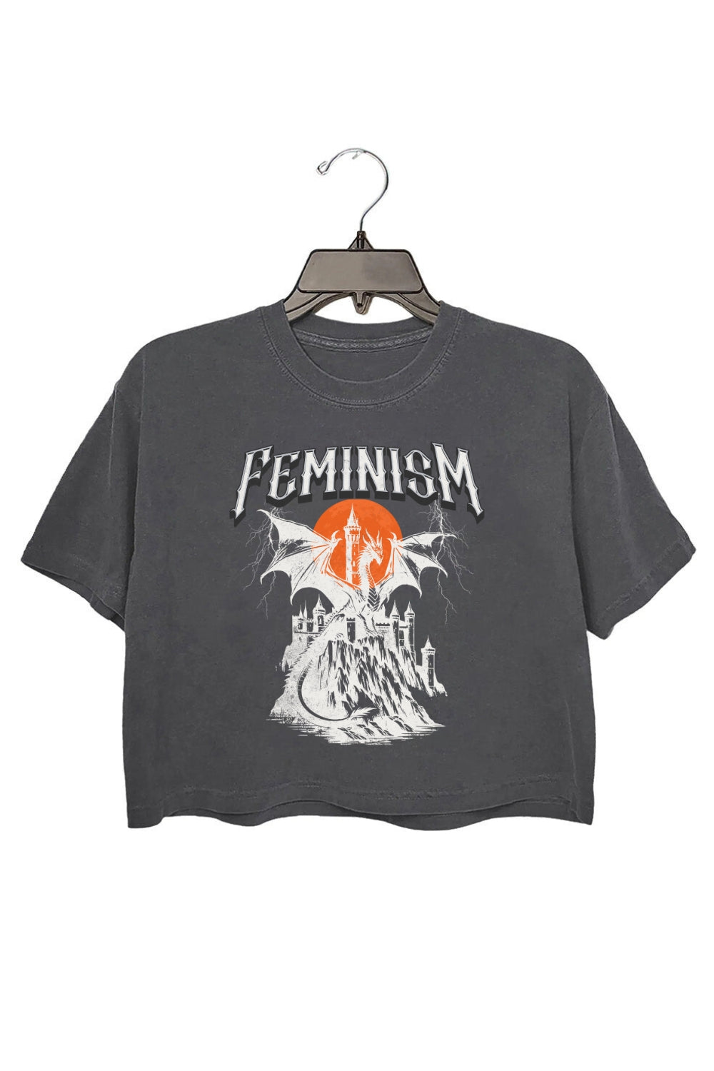 Feminism Dragon Gothic Crop Top For Women