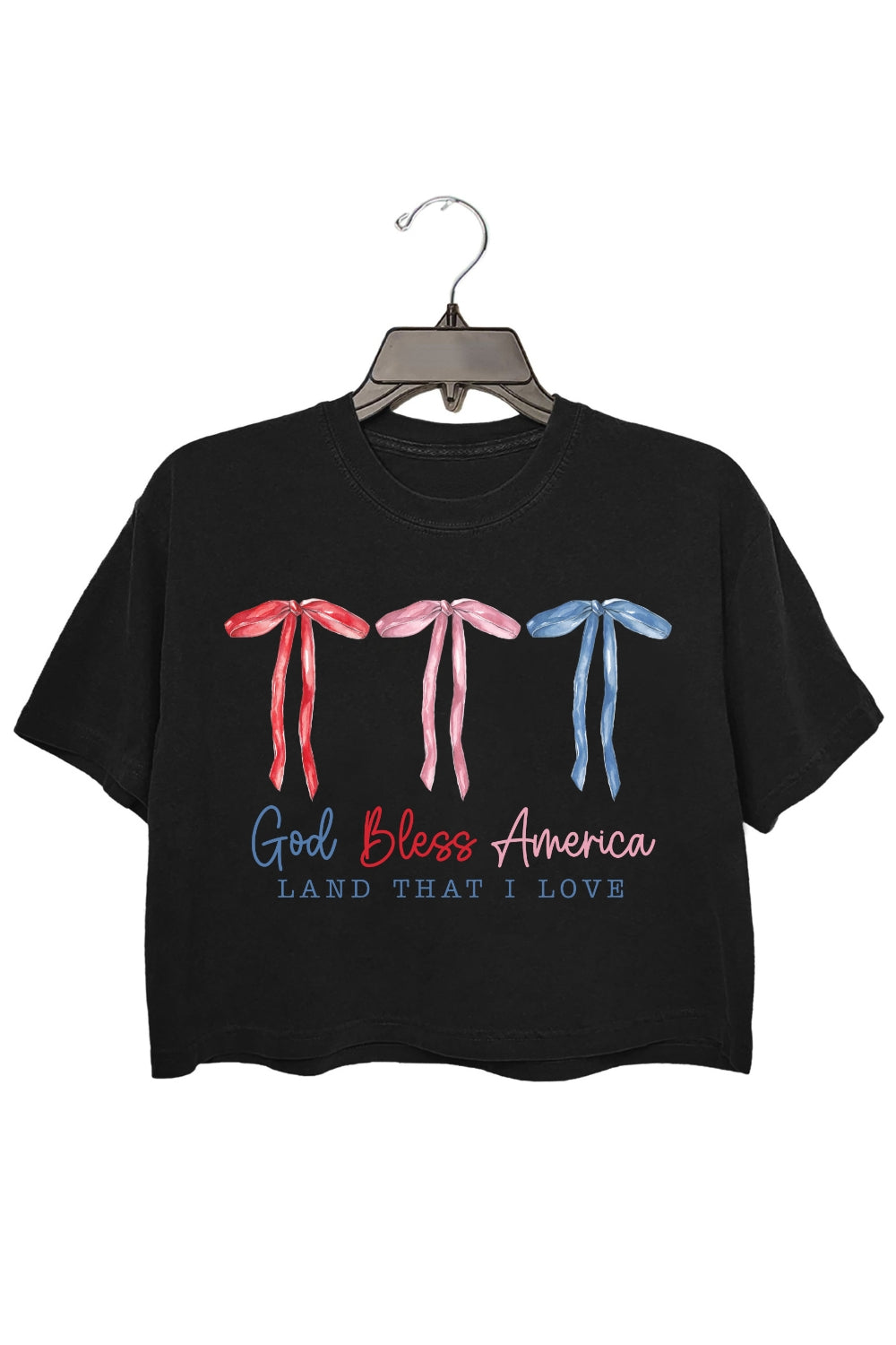 God Bless America Coquette 4th Of July Crop Top For Women