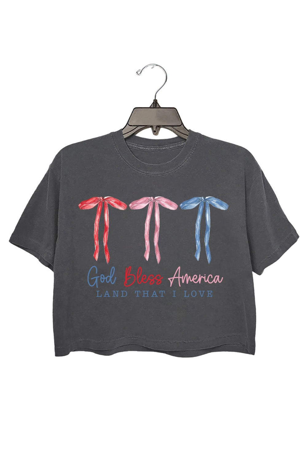 God Bless America Coquette 4th Of July Crop Top For Women
