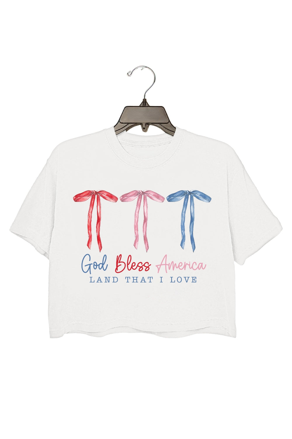 God Bless America Coquette 4th Of July Crop Top For Women