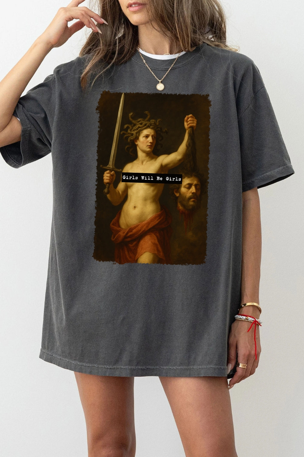 Girls Will Be Girls Medusa With The Head Of Perseus Tee For Women