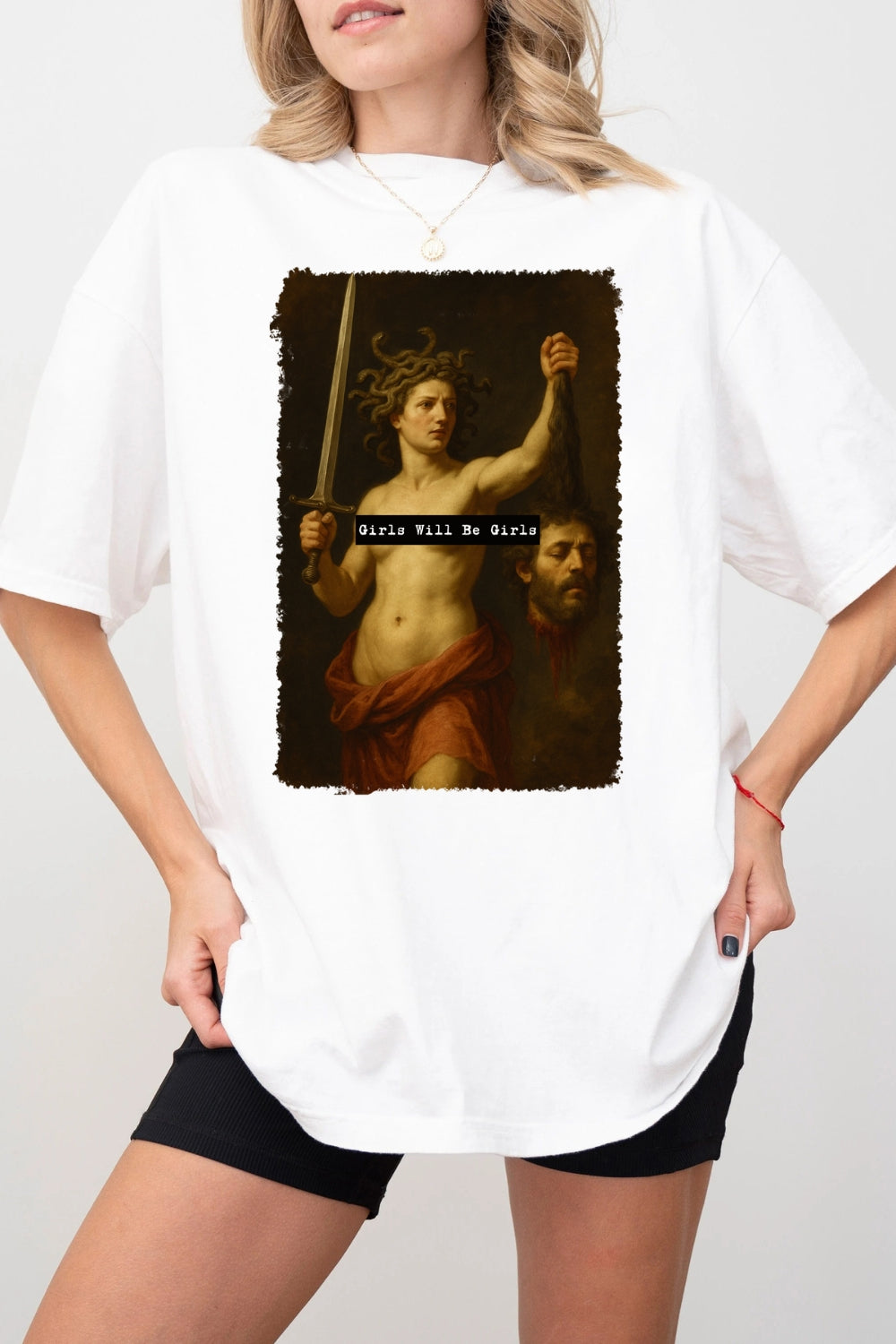 Girls Will Be Girls Medusa With The Head Of Perseus Tee For Women