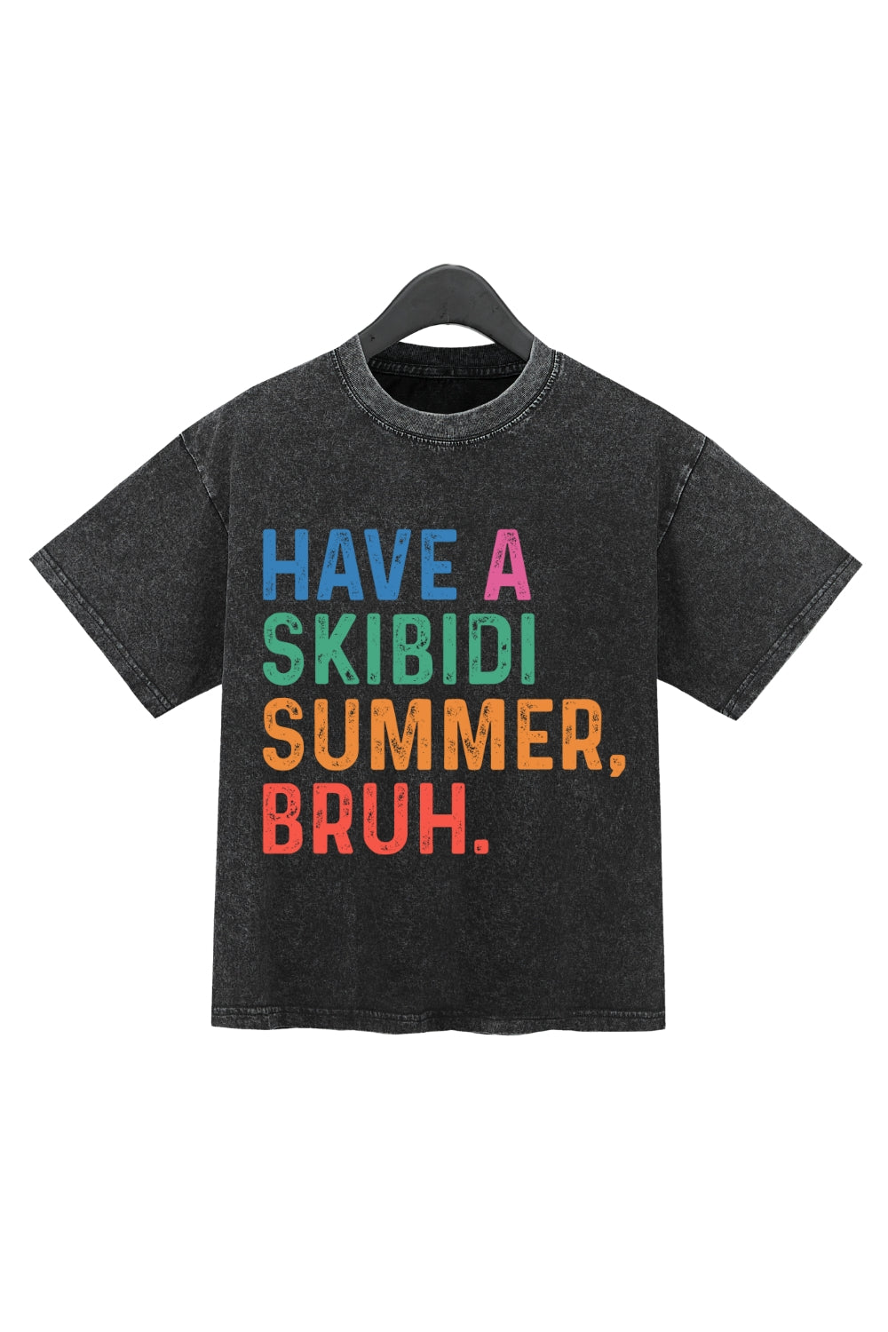 Have A Skibidi Summer Bruh Washed Crop Top For Women