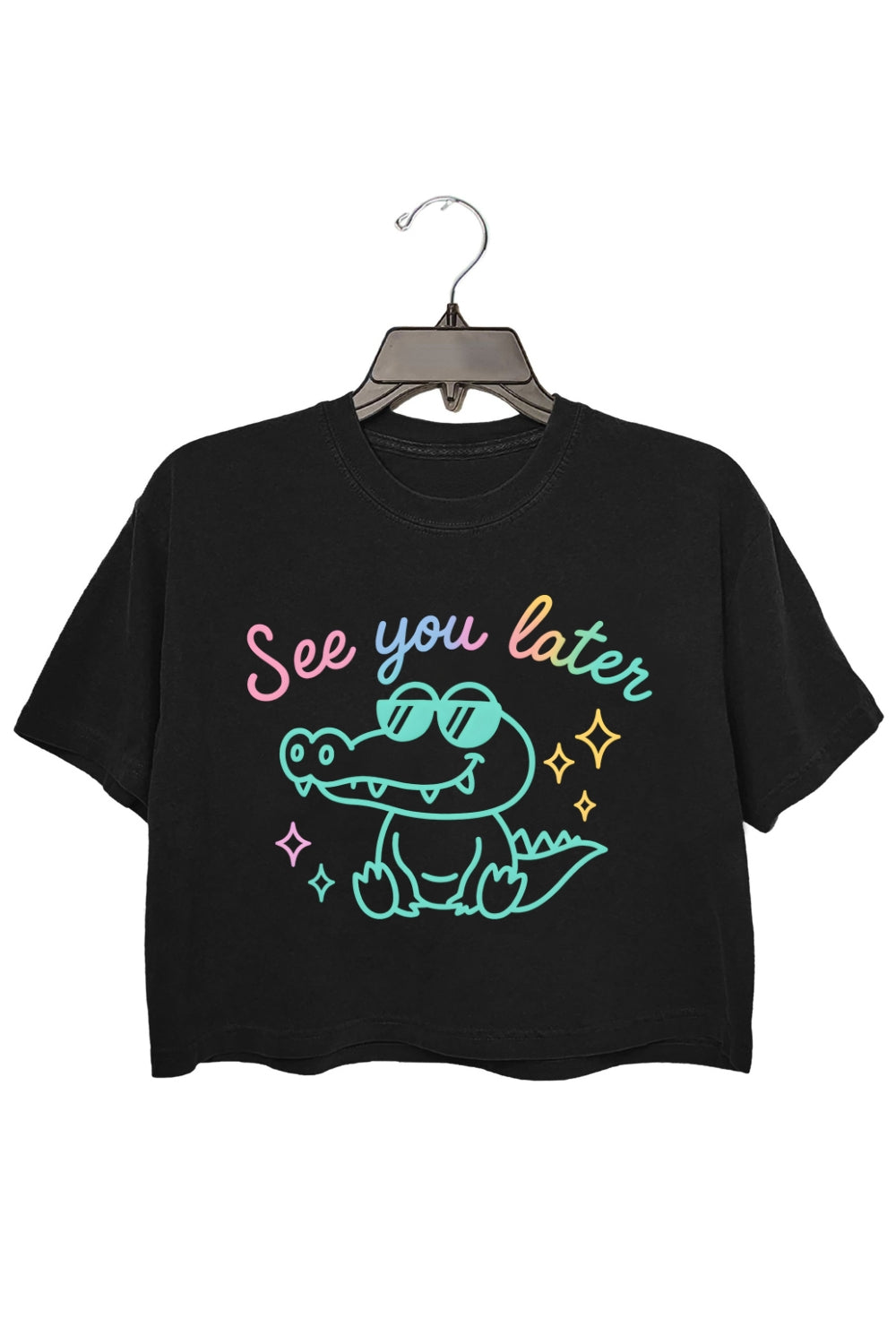 See You Later Alligator Teacher Summer Crop Top For Women