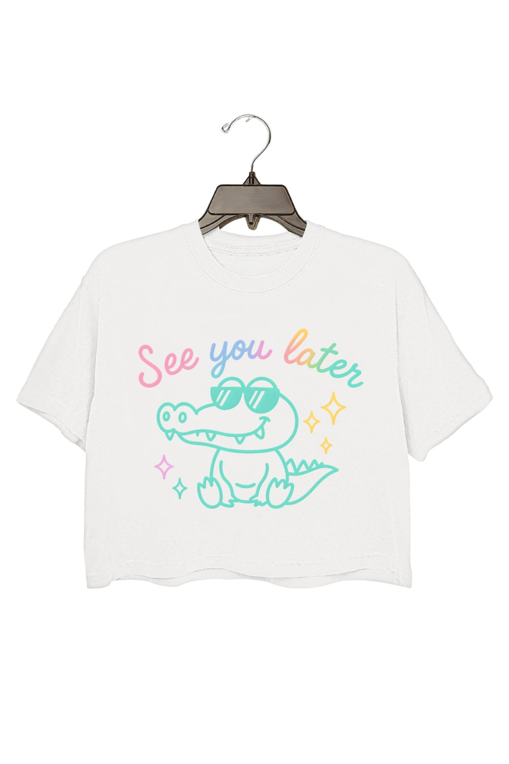 See You Later Alligator Teacher Summer Crop Top For Women