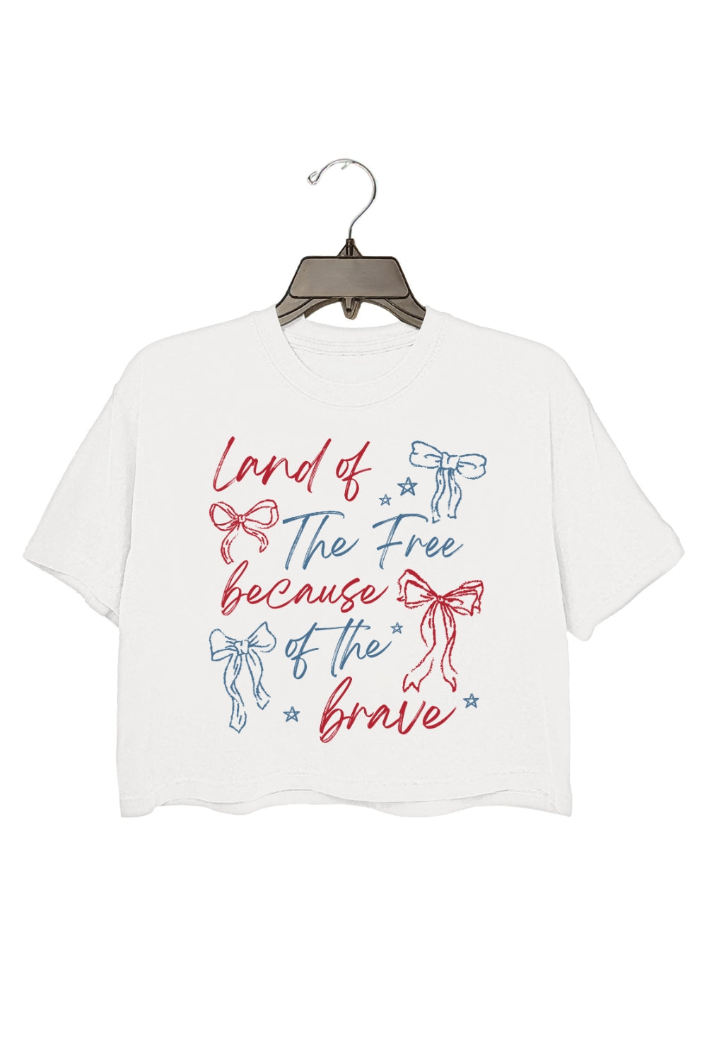Land Of The Free Because Of The Brave Crop Top For Women