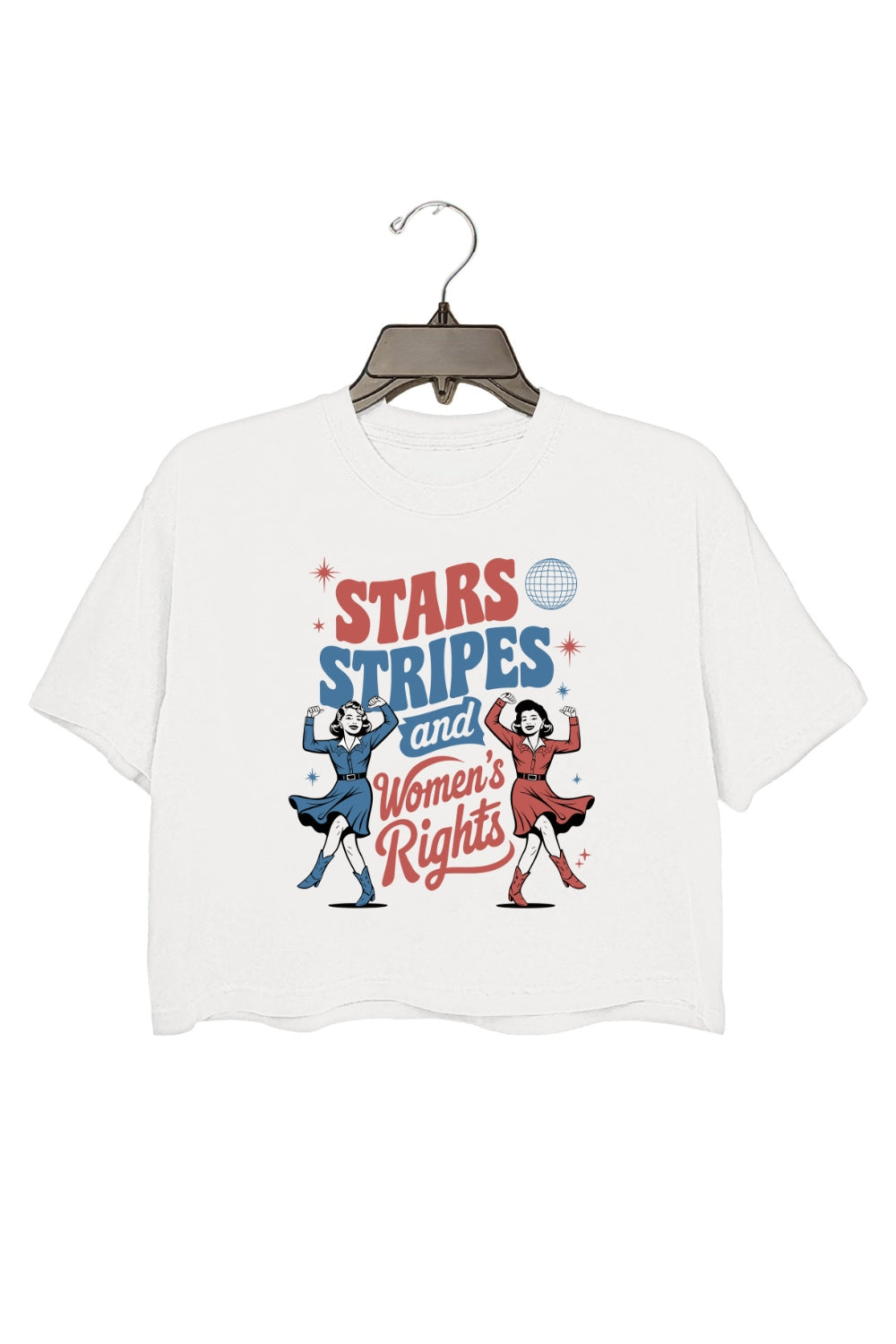 Stars Stripes And Women's Rights Crop Top For Women