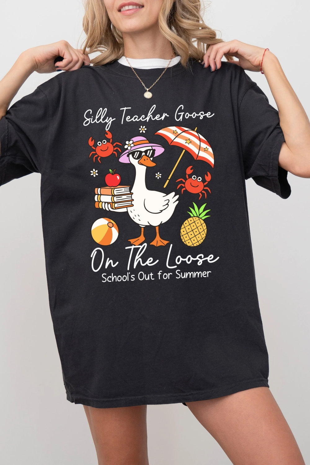 Last Day Of School Teacher Goose Tee For Women