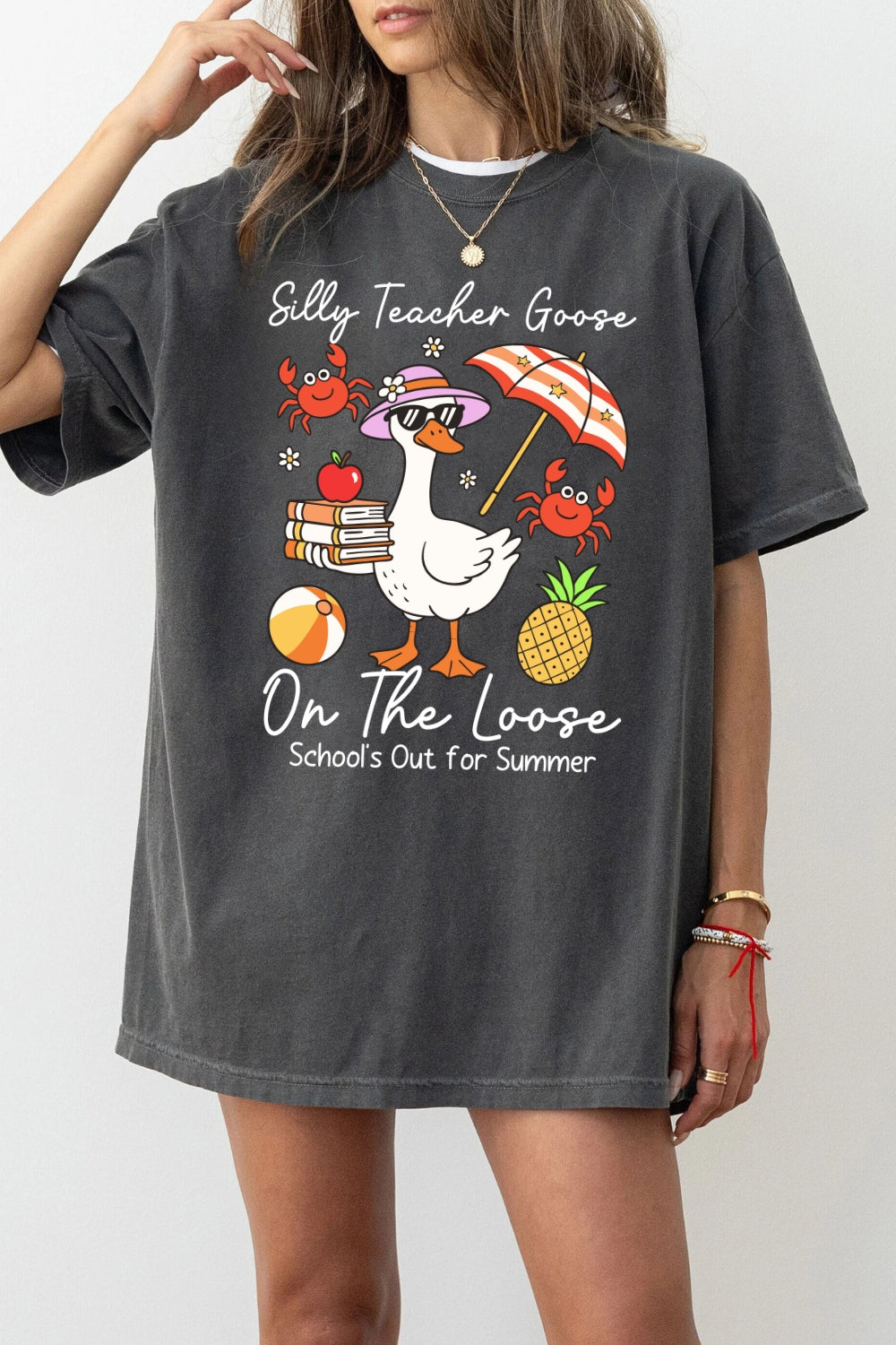 Last Day Of School Teacher Goose Tee For Women
