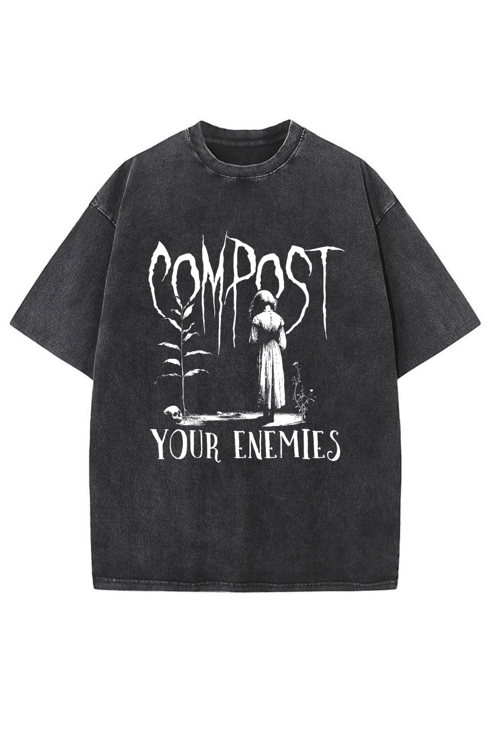 Retro Compost Your Enemies Washed Tee
