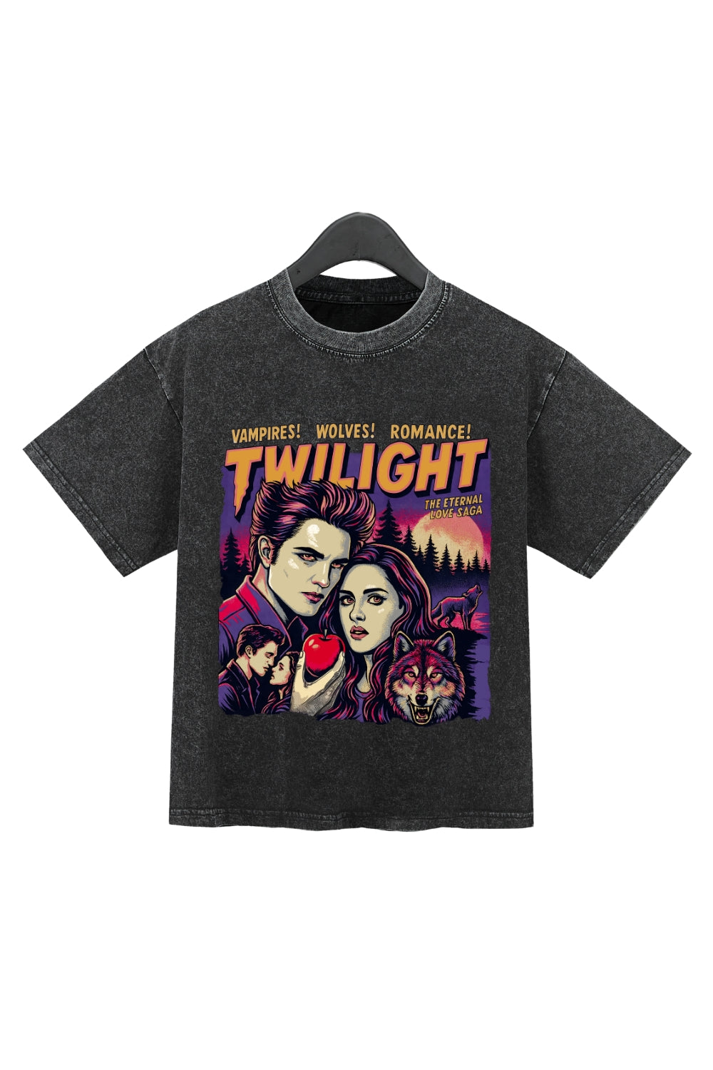 Twilight Romantic Vampire Washed Crop Top For Women