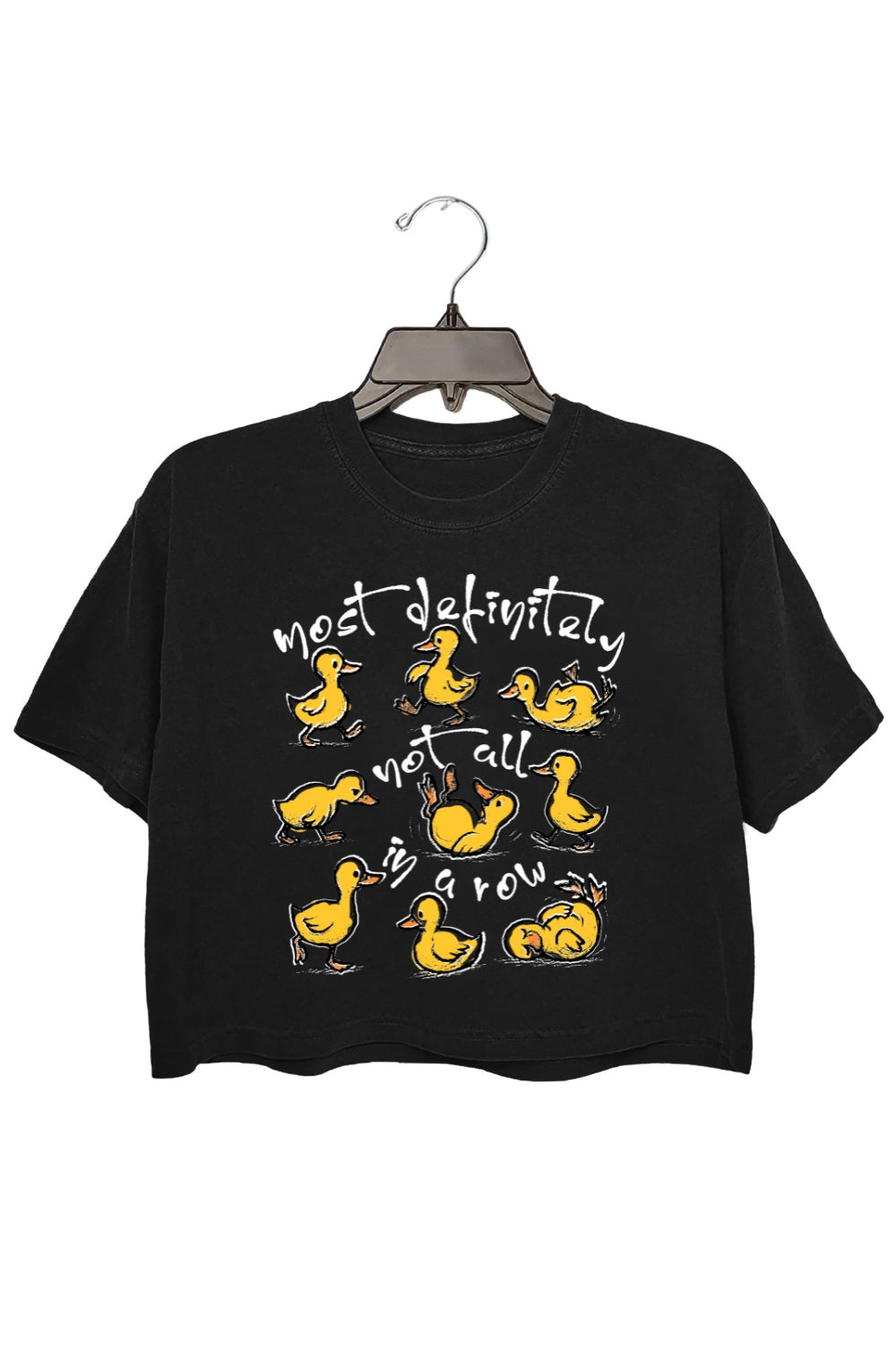Funny Ducks Not All In A Row Crop Top For Women