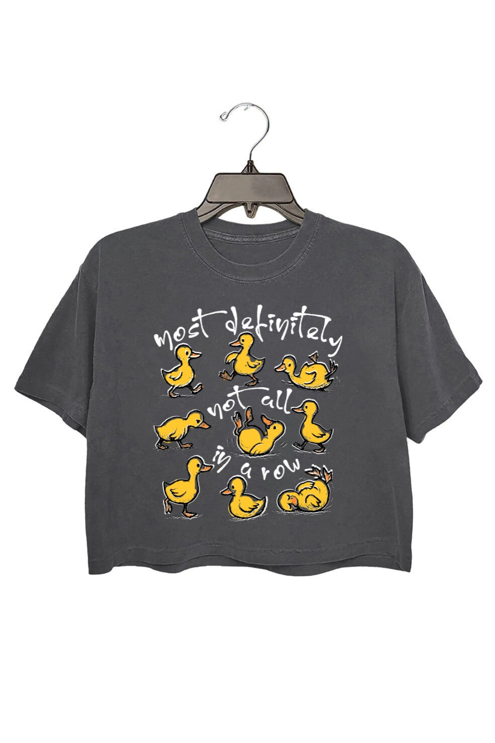 Funny Ducks Not All In A Row Crop Top For Women