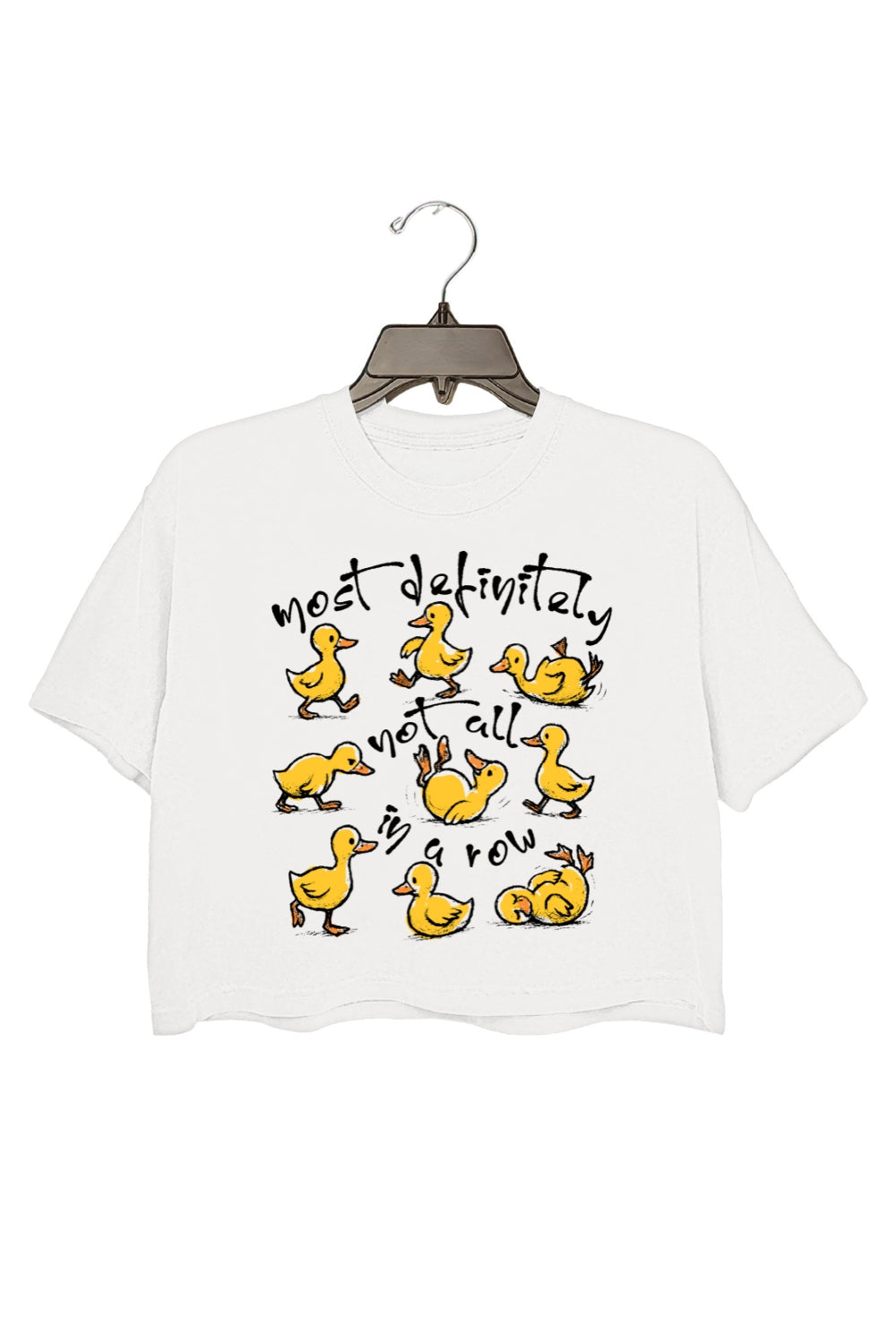 Funny Ducks Not All In A Row Crop Top For Women