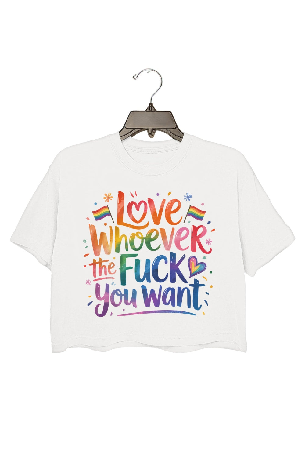 Love Whoever The F You Want Crop Top For Women