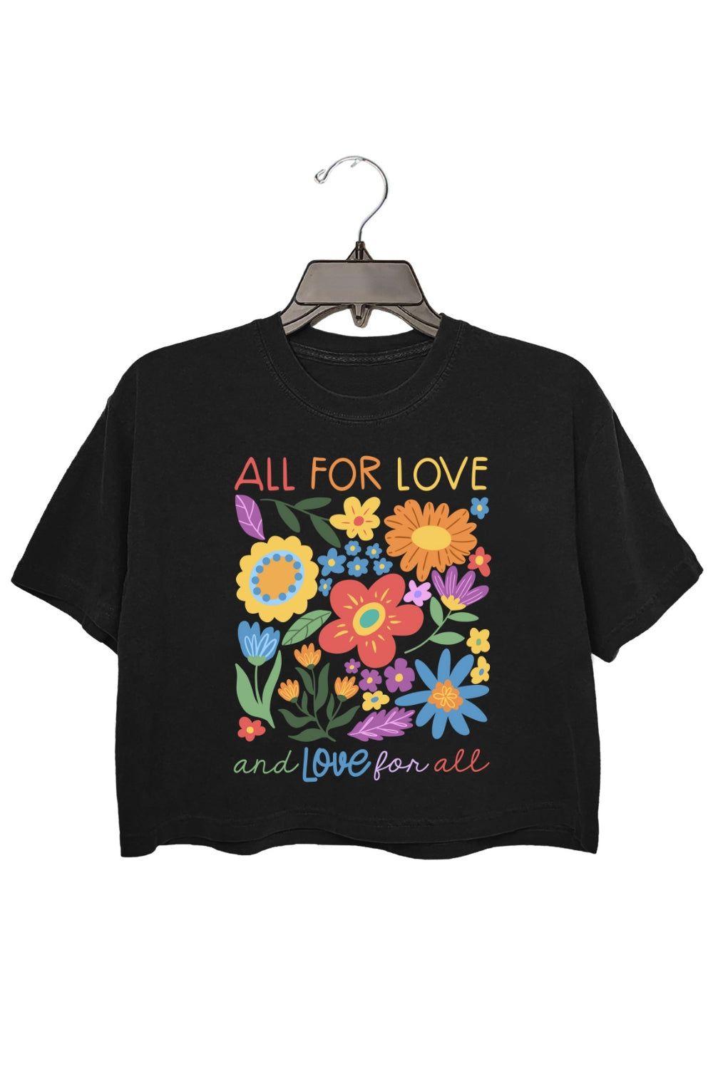 All For Love Love For All Pride Crop Top For Women