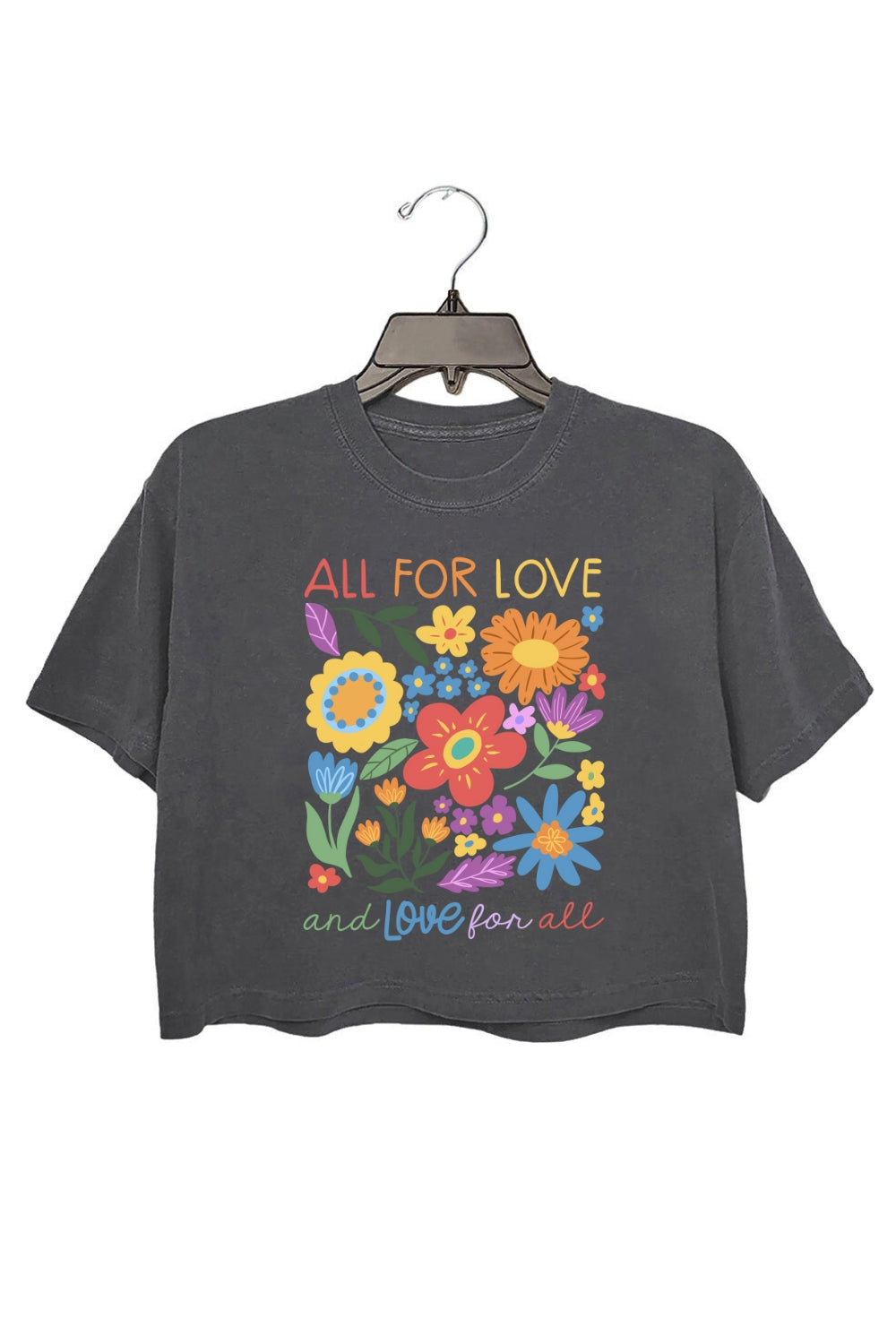 All For Love Love For All Pride Crop Top For Women