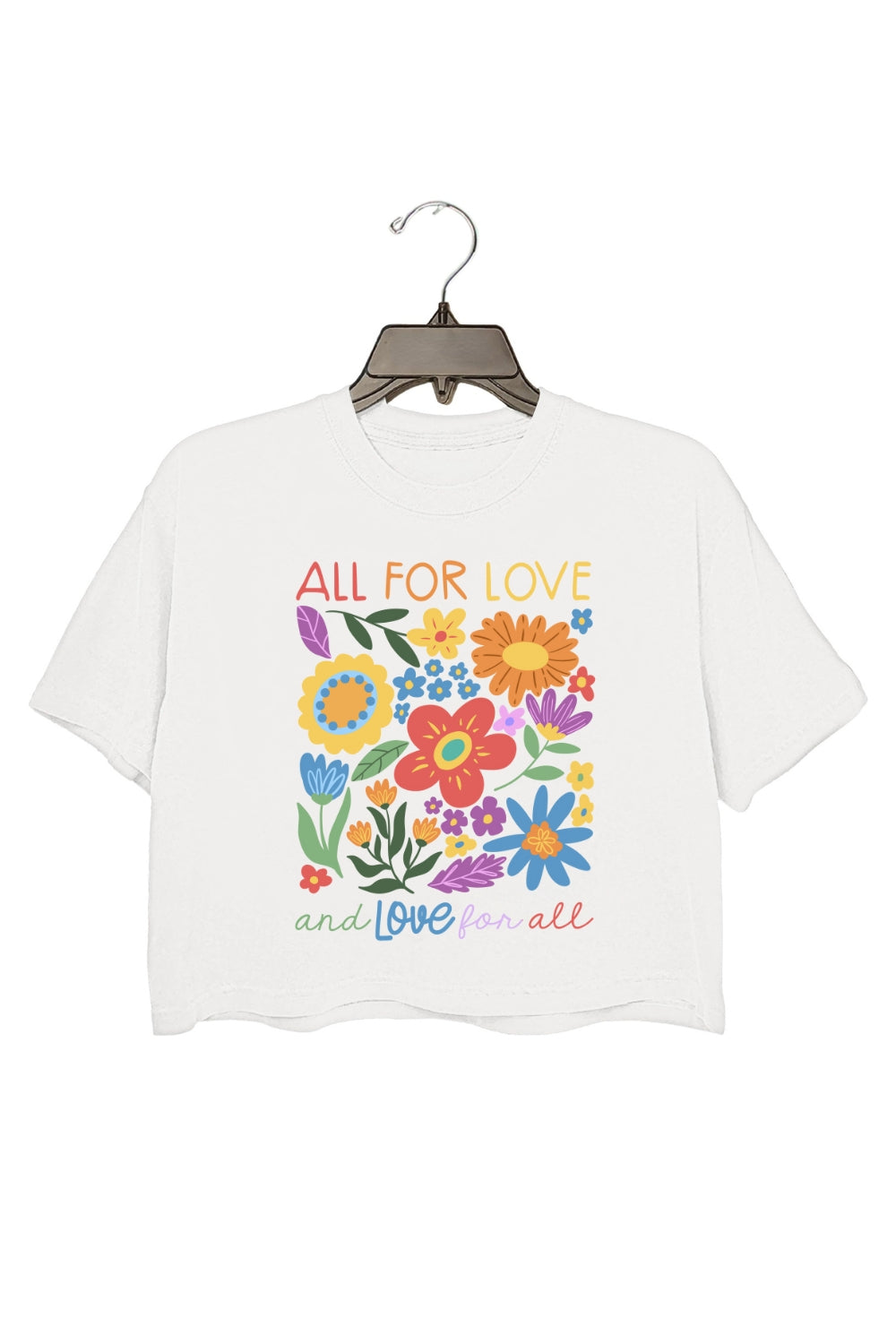 All For Love Love For All Pride Crop Top For Women