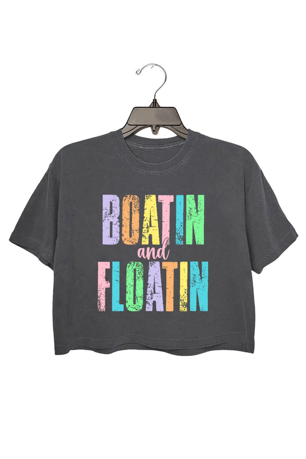 Boatin And Floatin Summer Lake Crop Top For Women