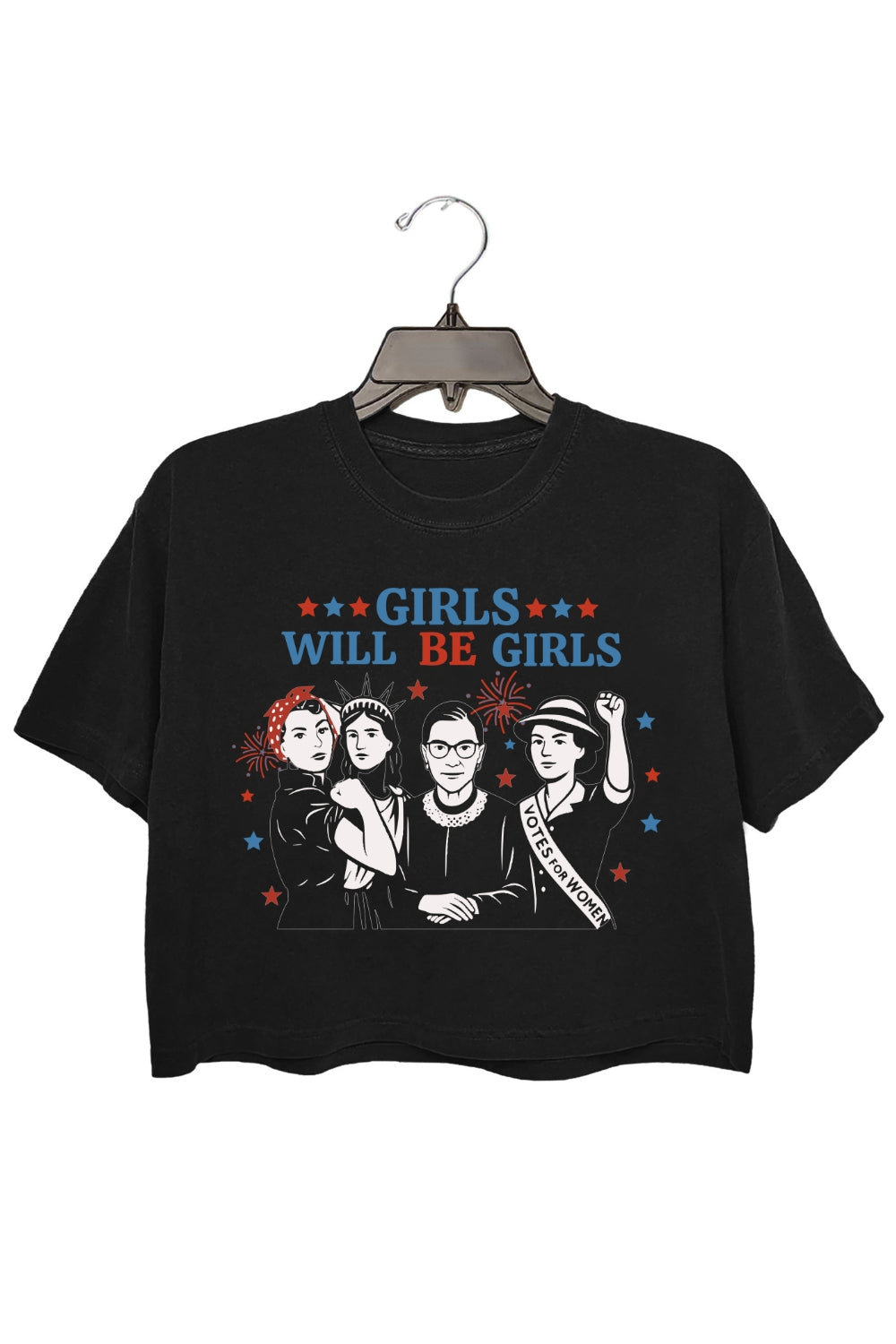 Girls Will Be Girls 4th Of July Crop Top For Women