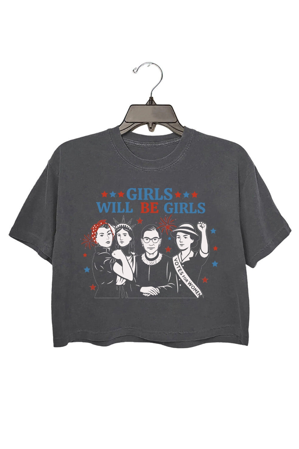 Girls Will Be Girls 4th Of July Crop Top For Women