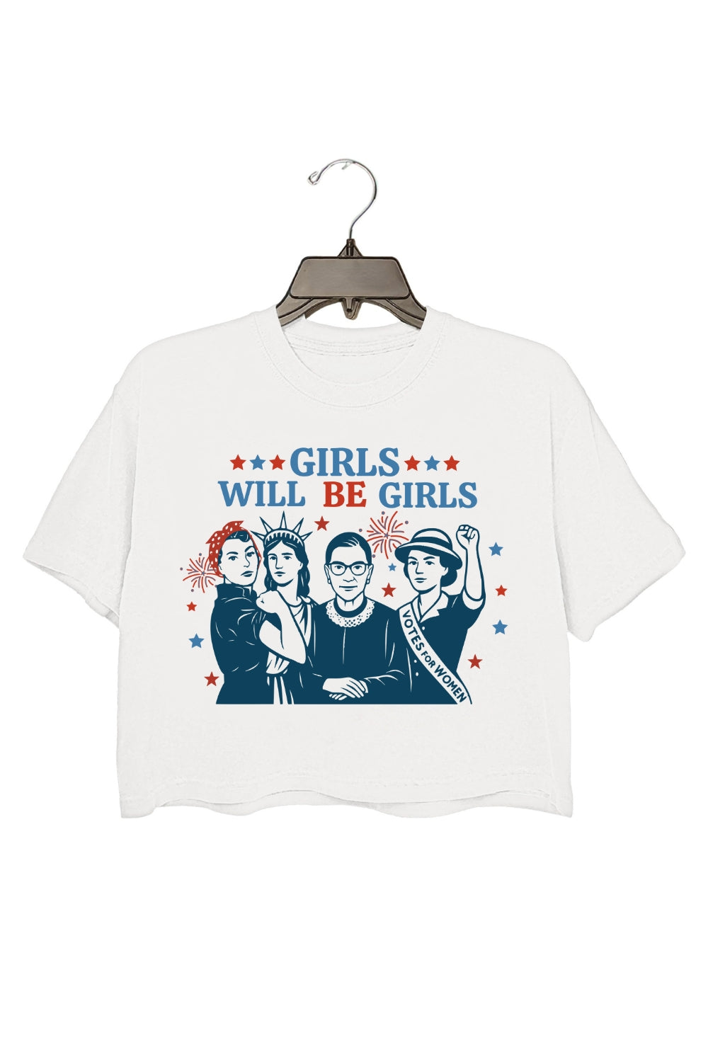 Girls Will Be Girls 4th Of July Crop Top For Women