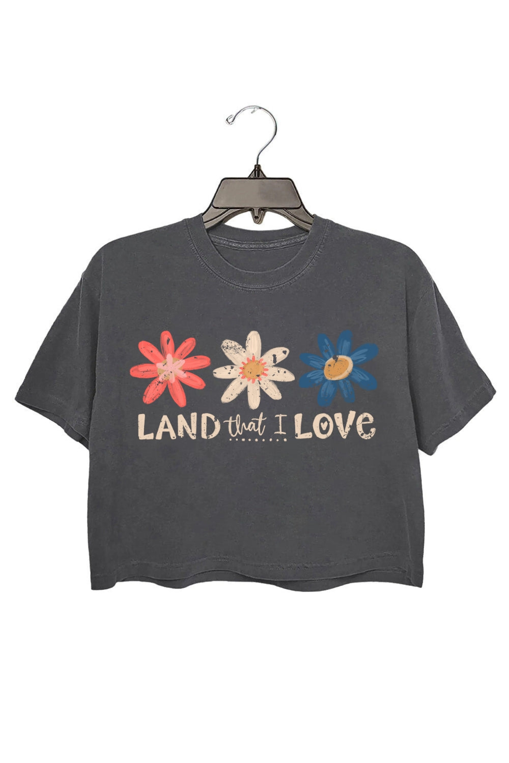 Retro Land That I Love Floral Crop Top For Women