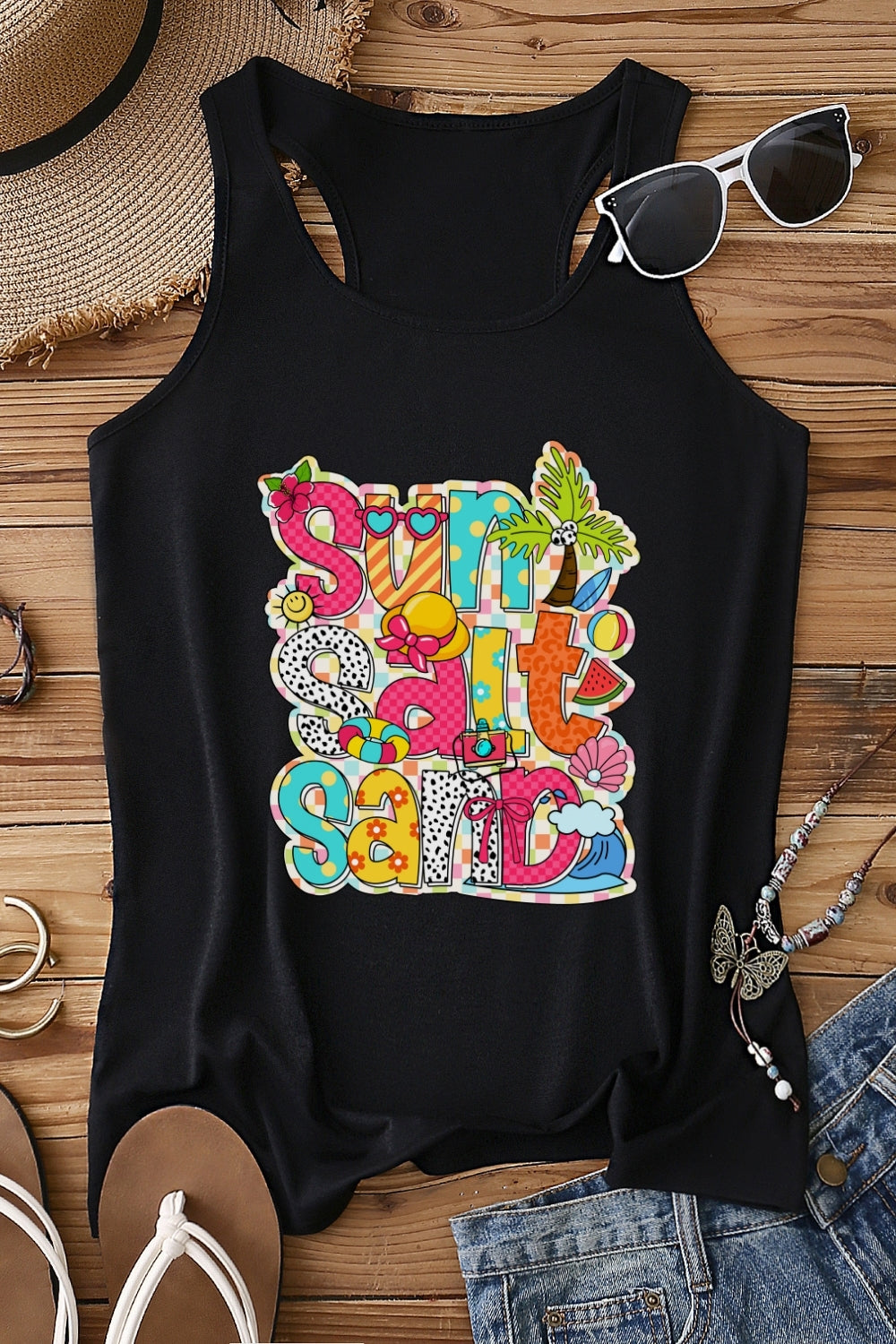 Sun Salt Sand Summer Tank Top For Women