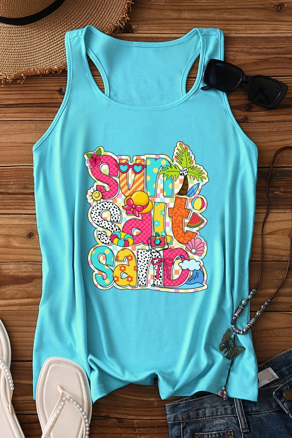 Sun Salt Sand Summer Tank Top For Women