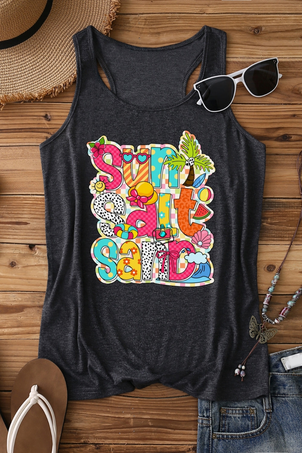 Sun Salt Sand Summer Tank Top For Women