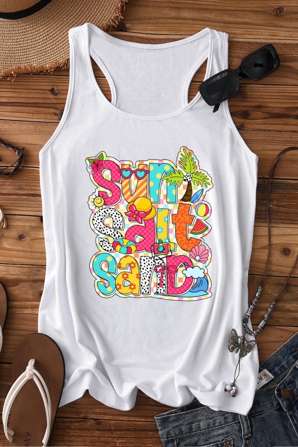 Sun Salt Sand Summer Tank Top For Women