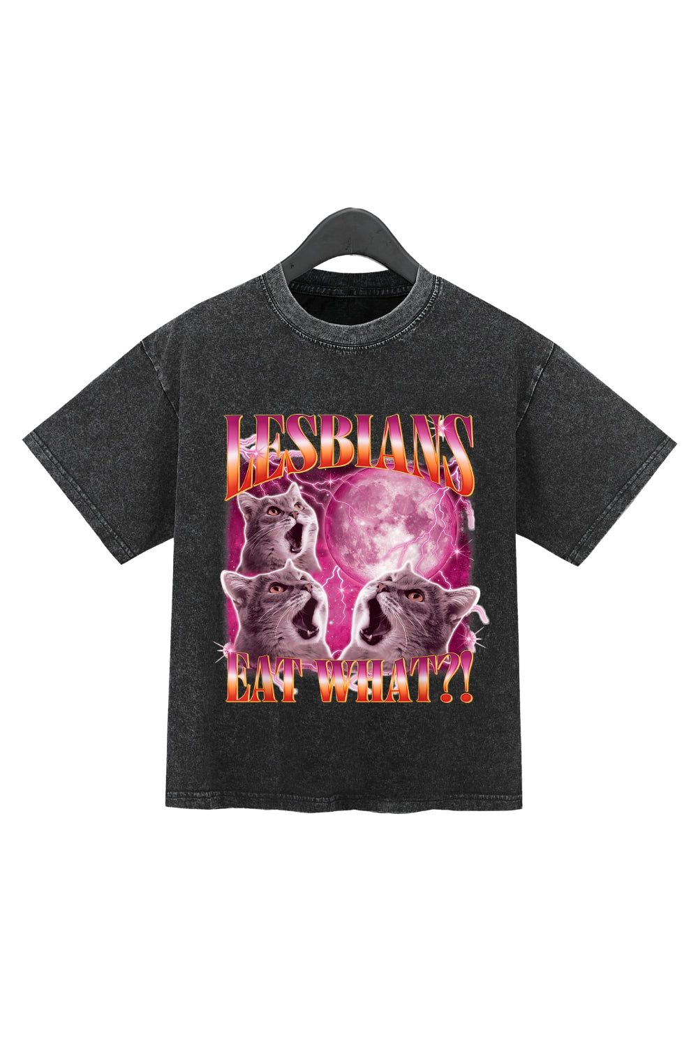 Lesbian Eat What Cat Washed Crop Top For Women