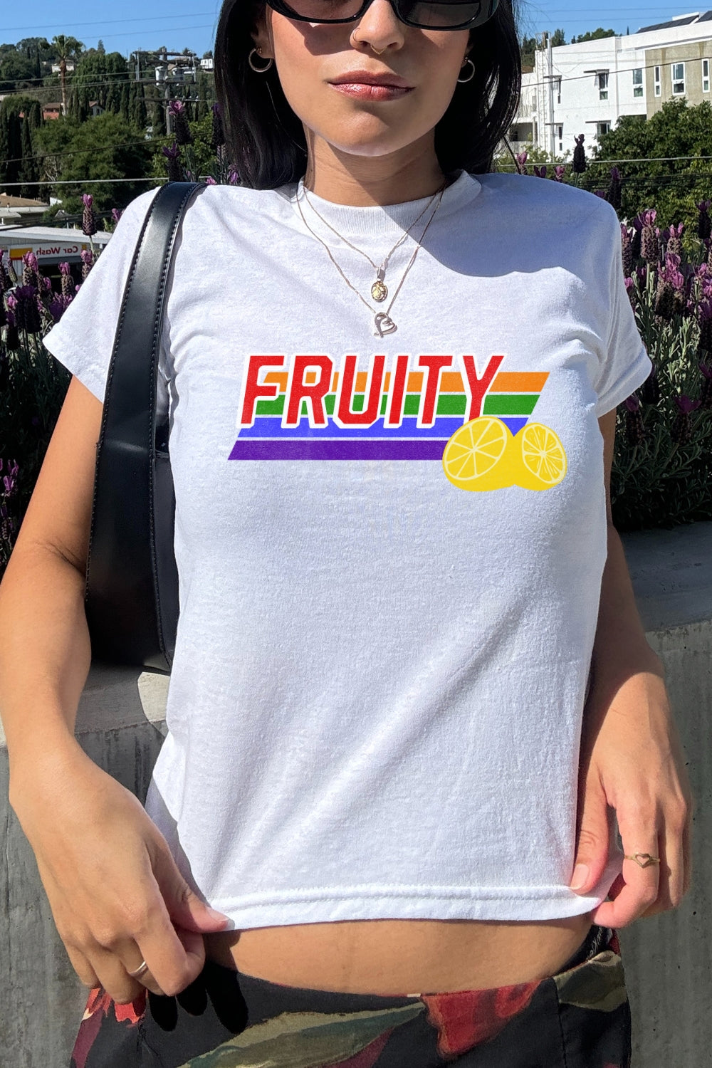 Fruity Lemon Pride Y2K Baby Tee