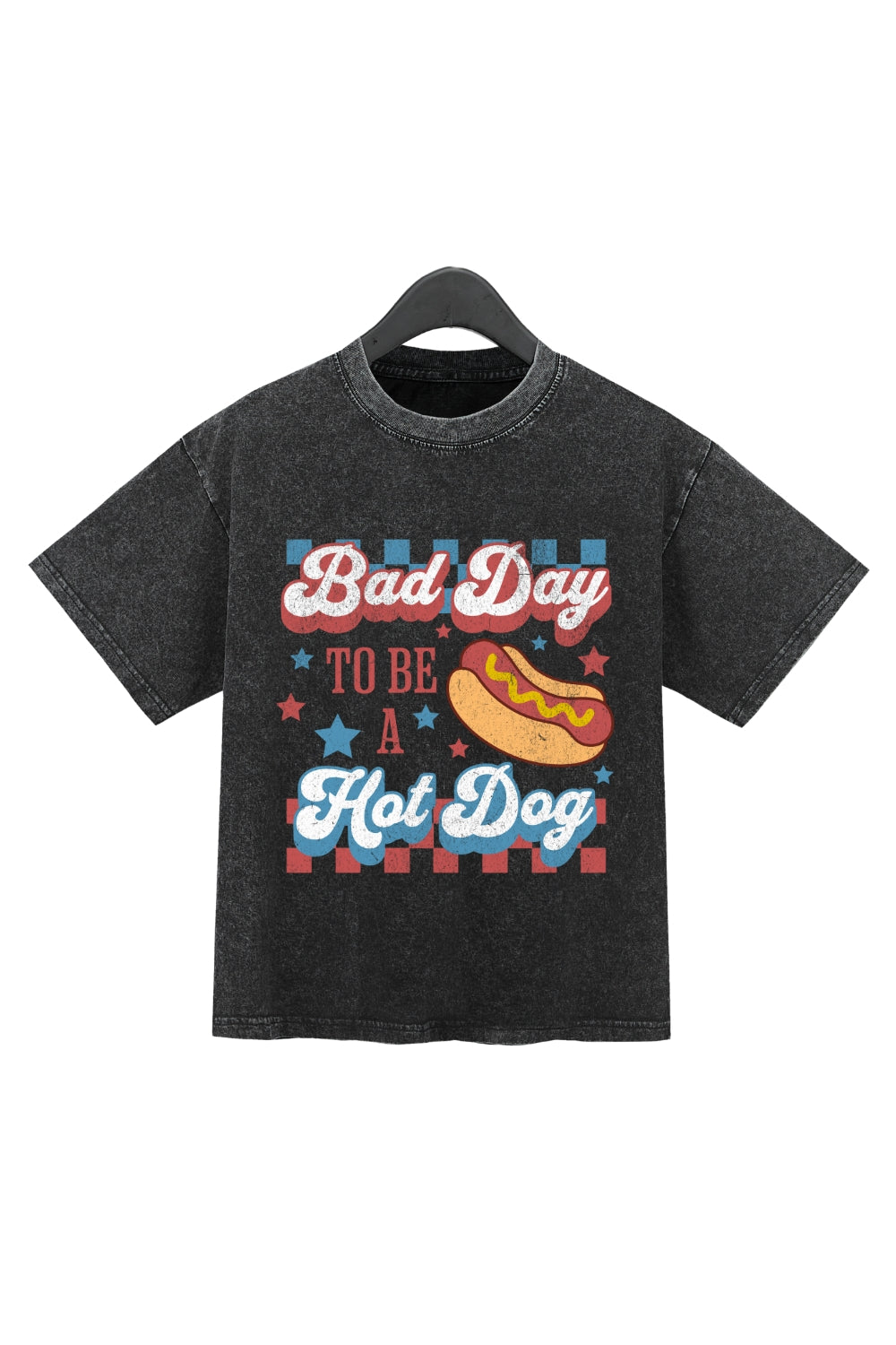 Bad Day To Be A Hot Dog Washed Crop Top For Women
